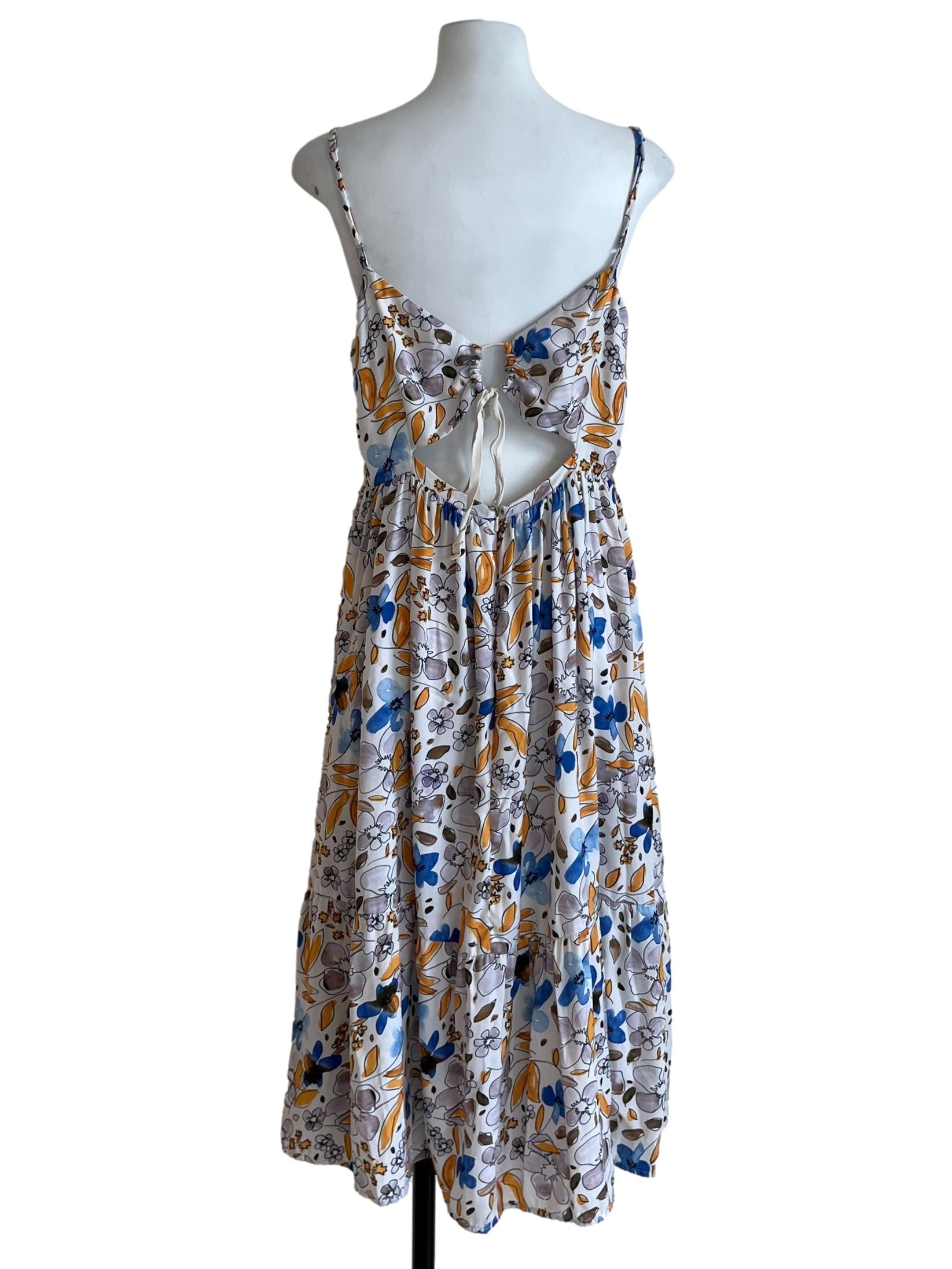 White Floral A-Line Dress