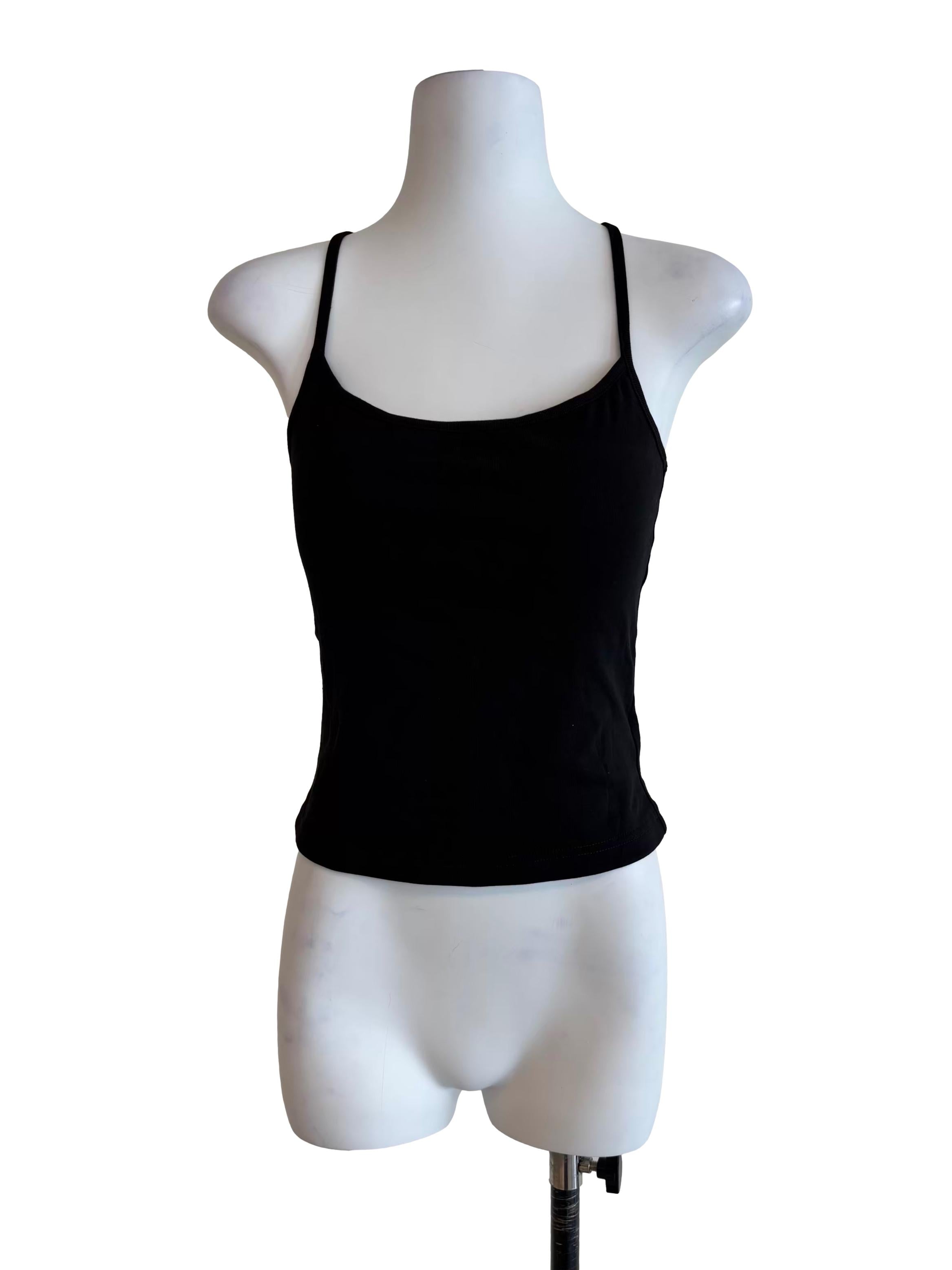 Rich Black Padded Halter Top