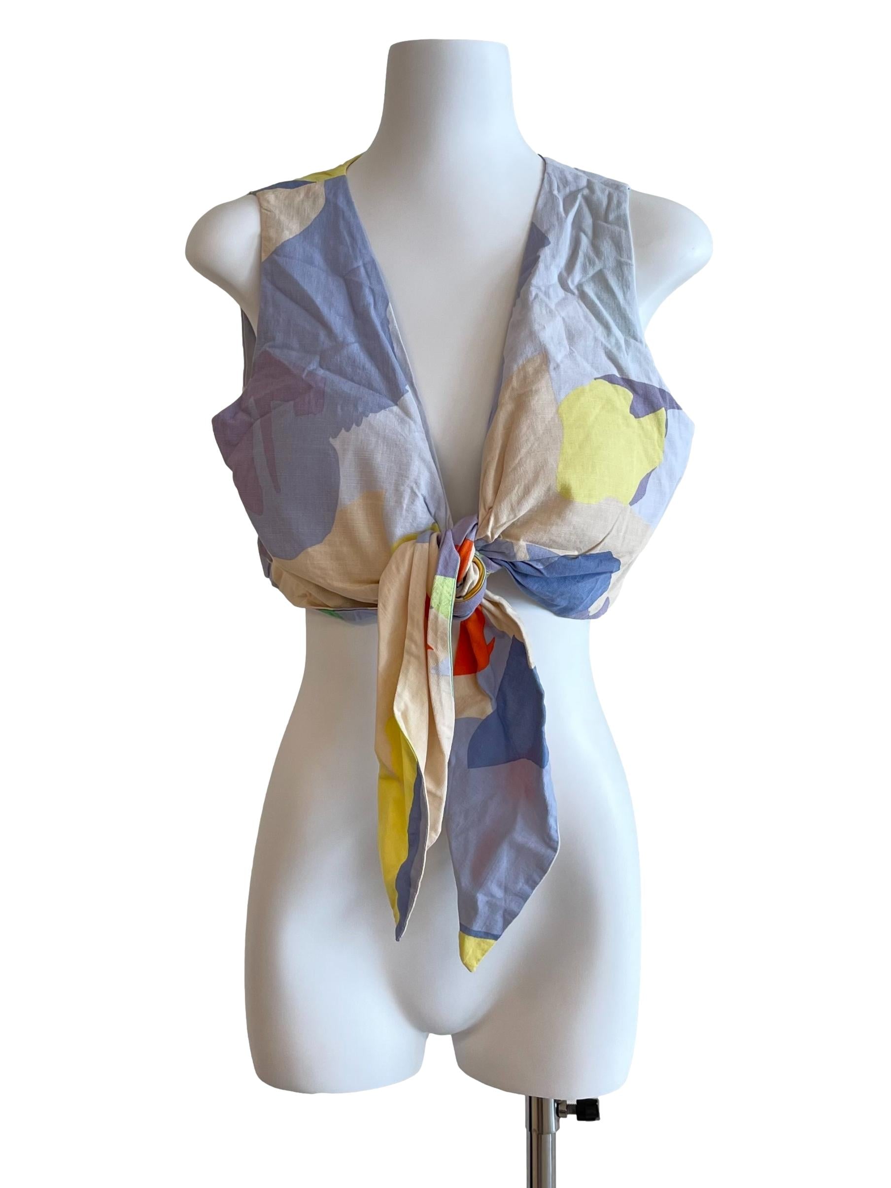 Parchment & Orchid Tie Bow Top