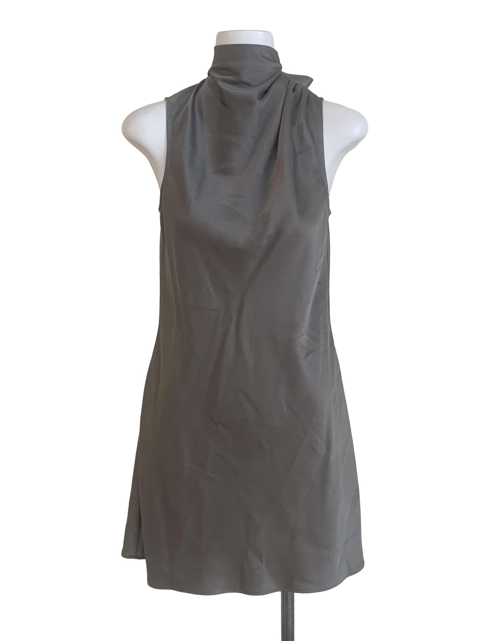 Graphite Grey High Neck Dress LB