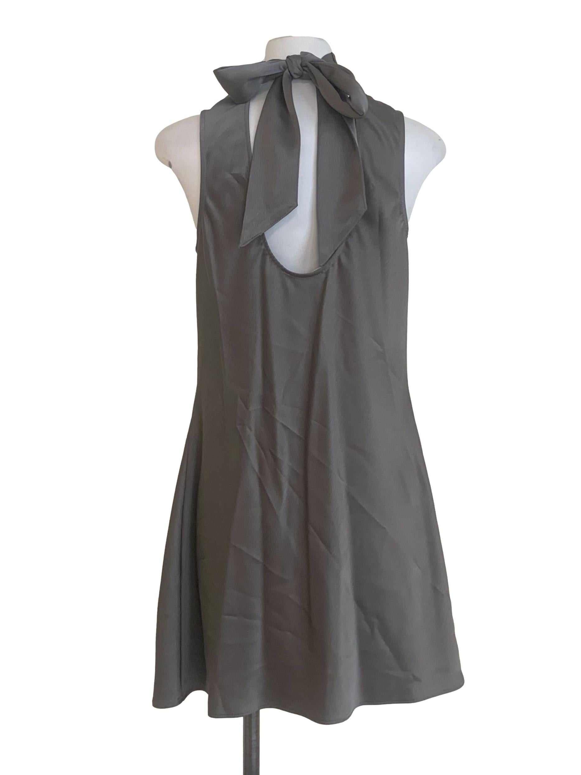 Graphite Grey High Neck Dress LB