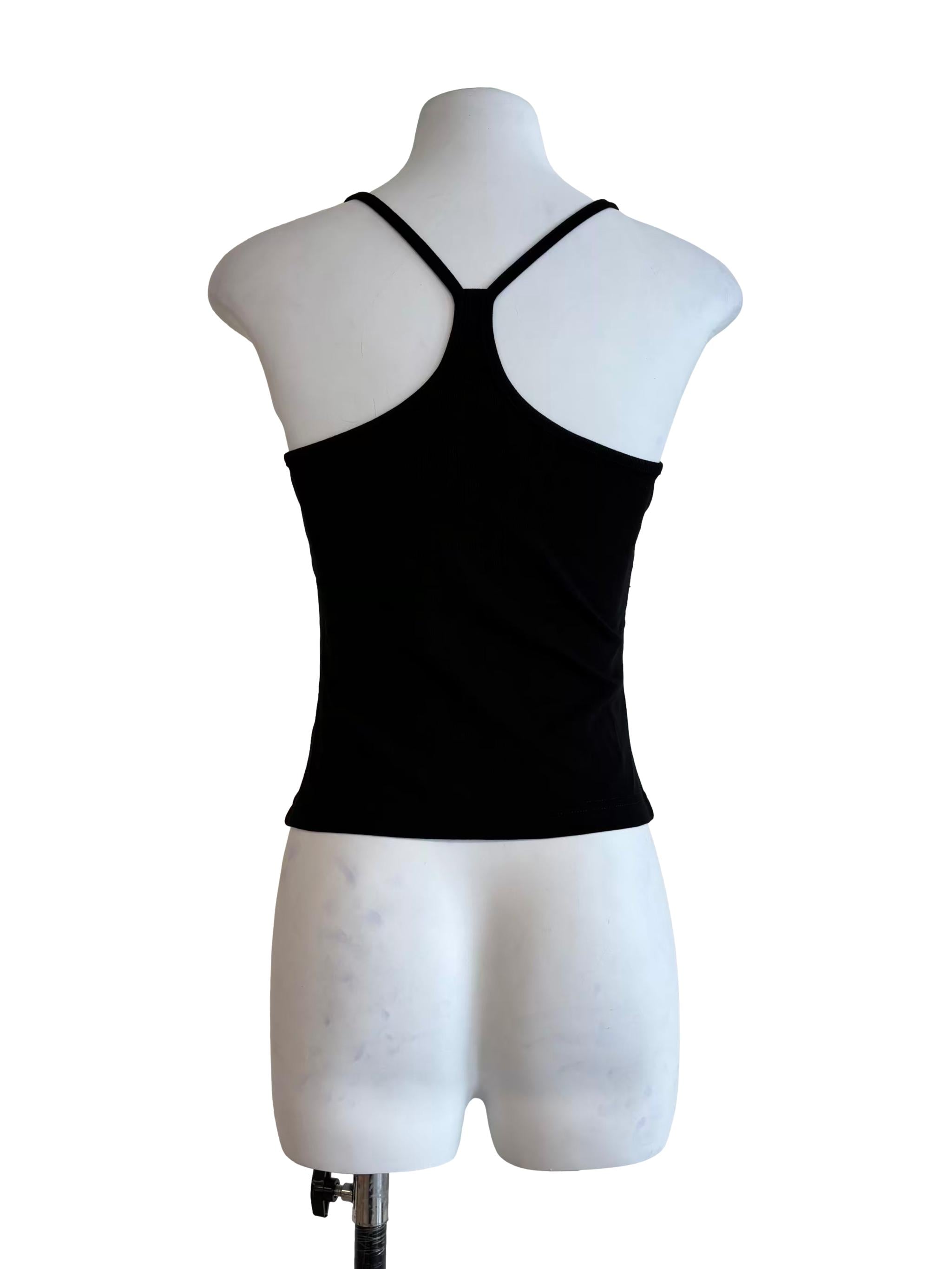 Rich Black Padded Halter Top