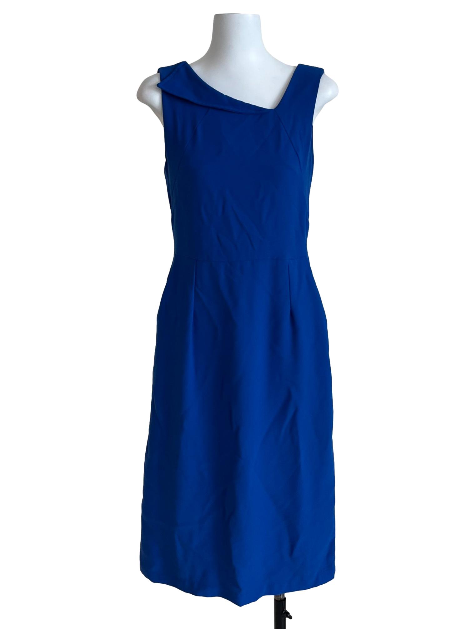 Admiral Blue Plain Sheath Dress