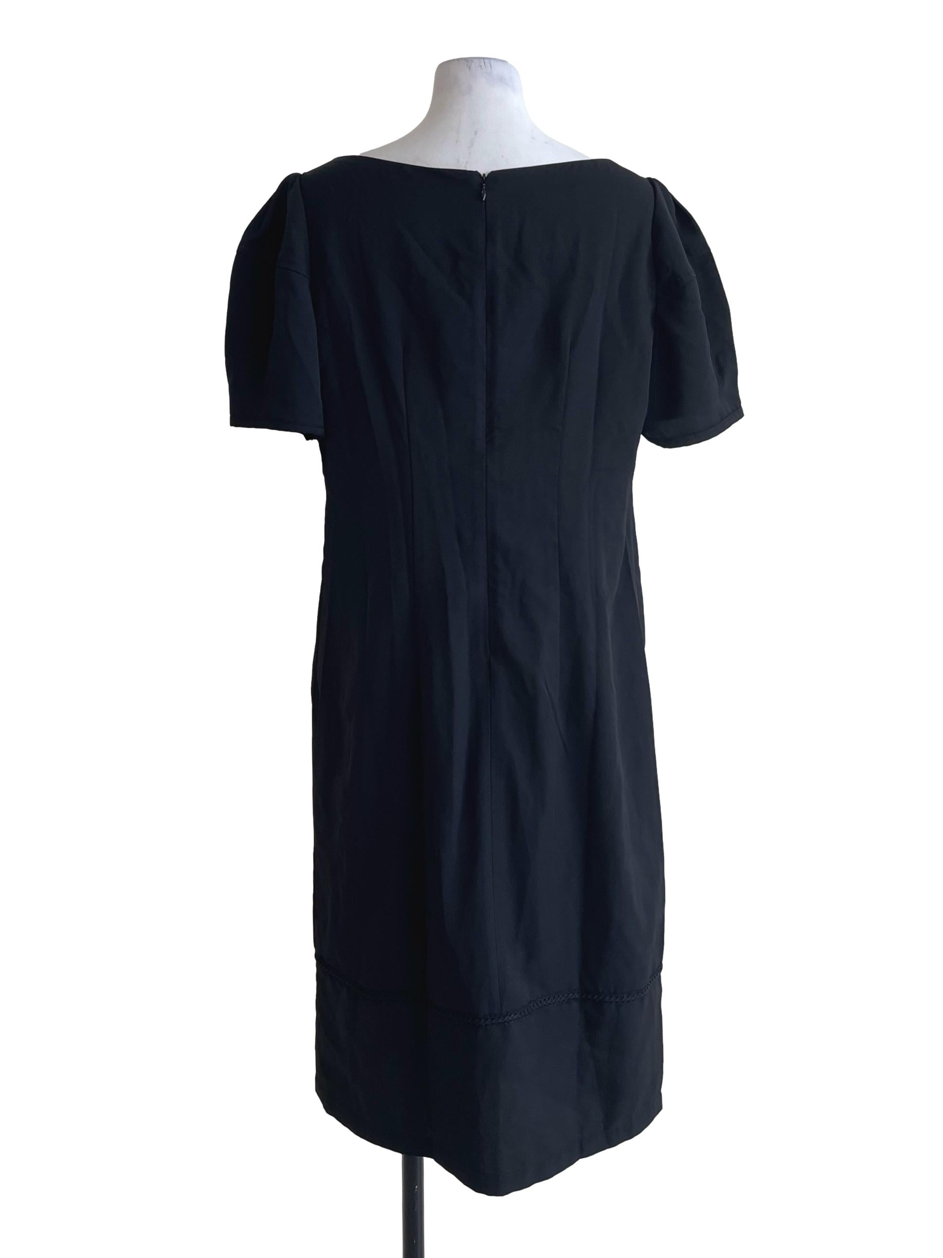 Black Puff Sleeves Dress