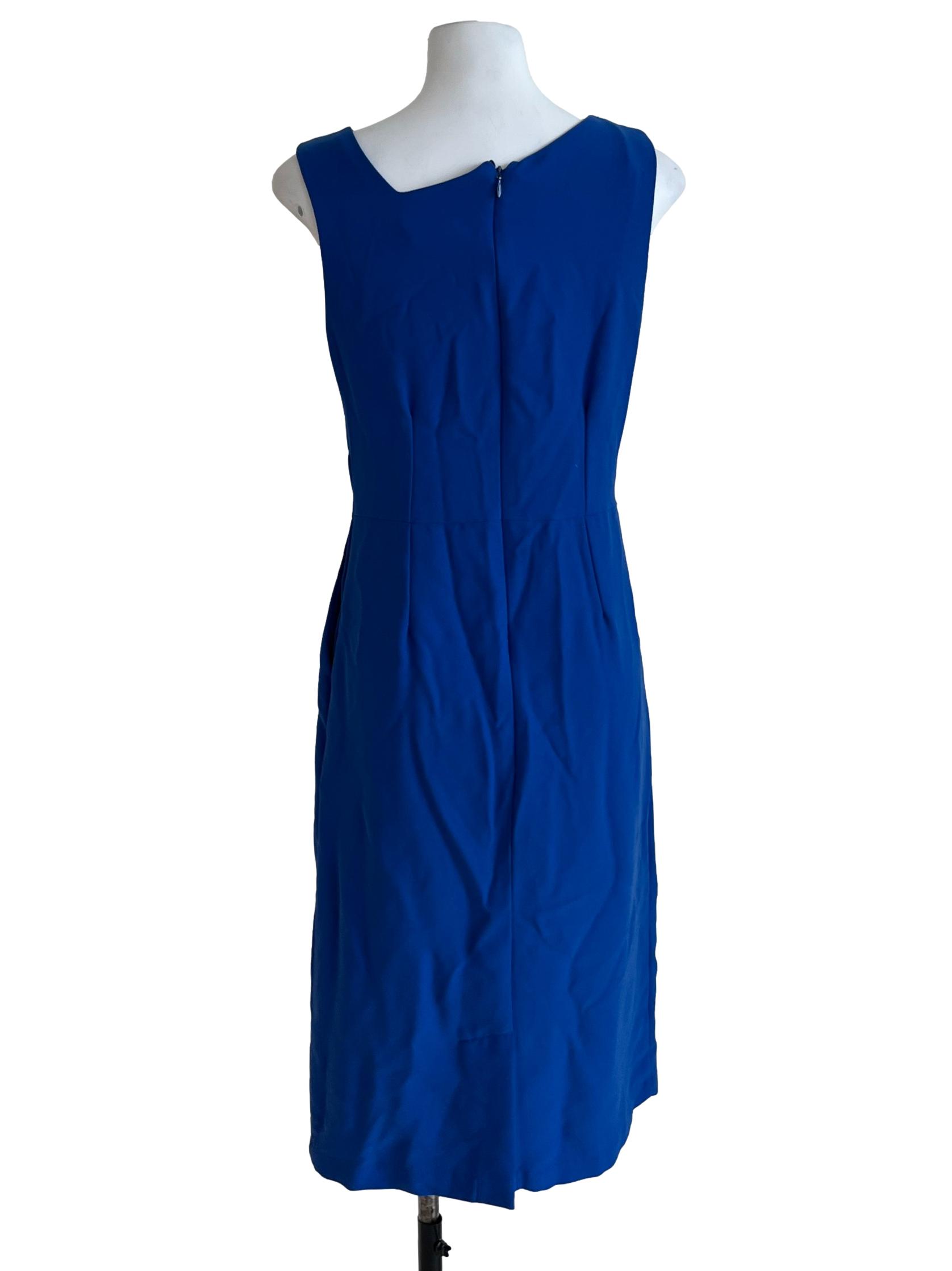 Admiral Blue Plain Sheath Dress