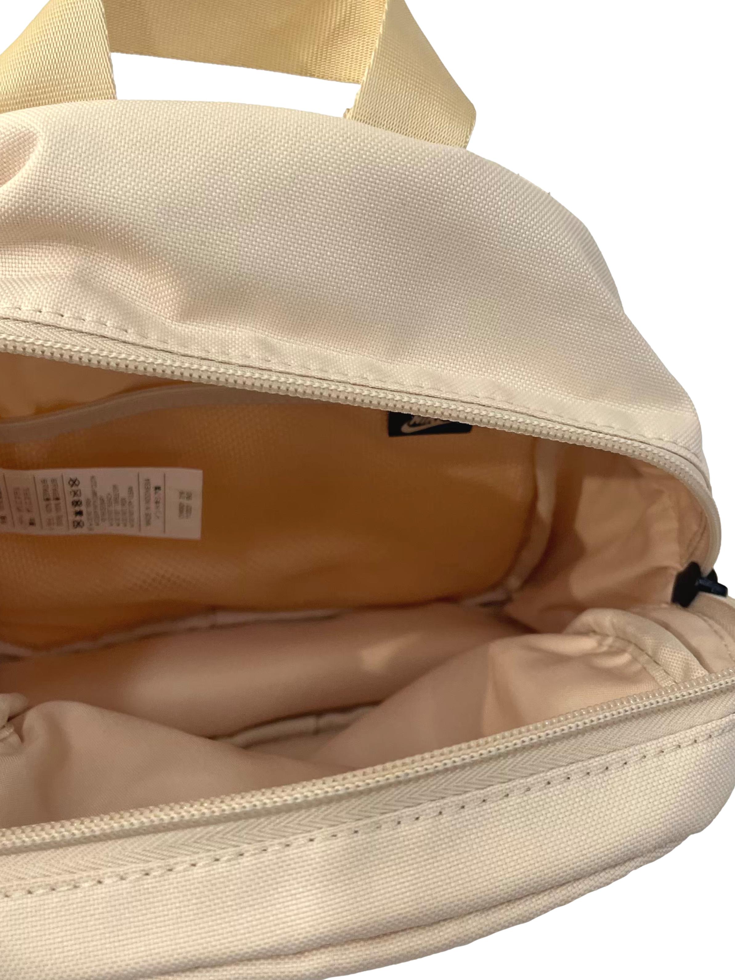Light Beige Black Logo Mini Backpack CSN