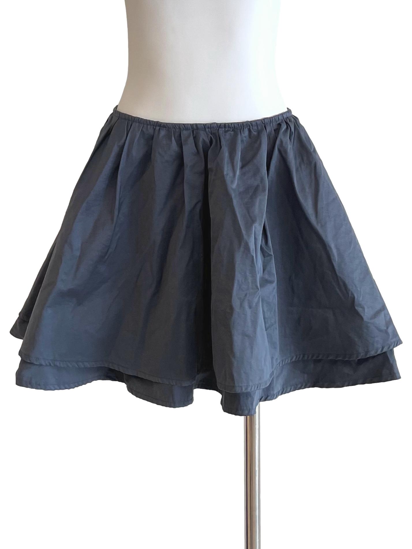 Grey Layered Tulle Skirt