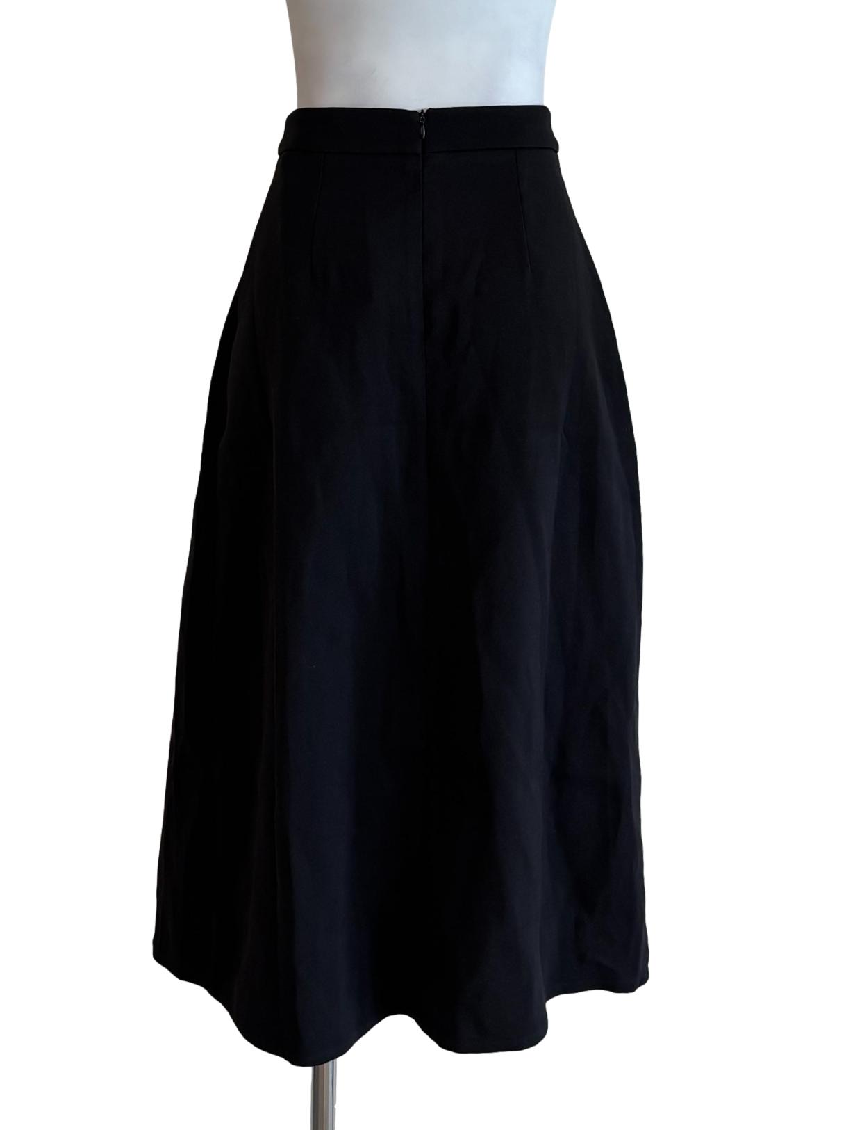Slate Black Midi Skirt