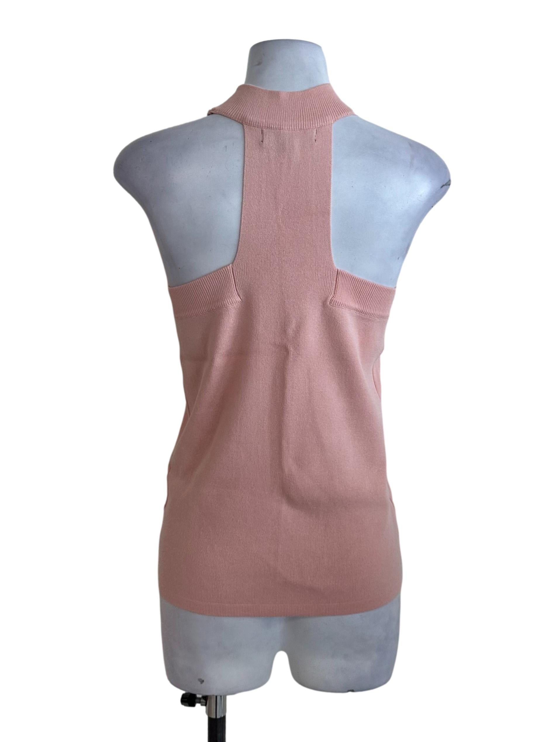 Light Pink Knit Halter Top