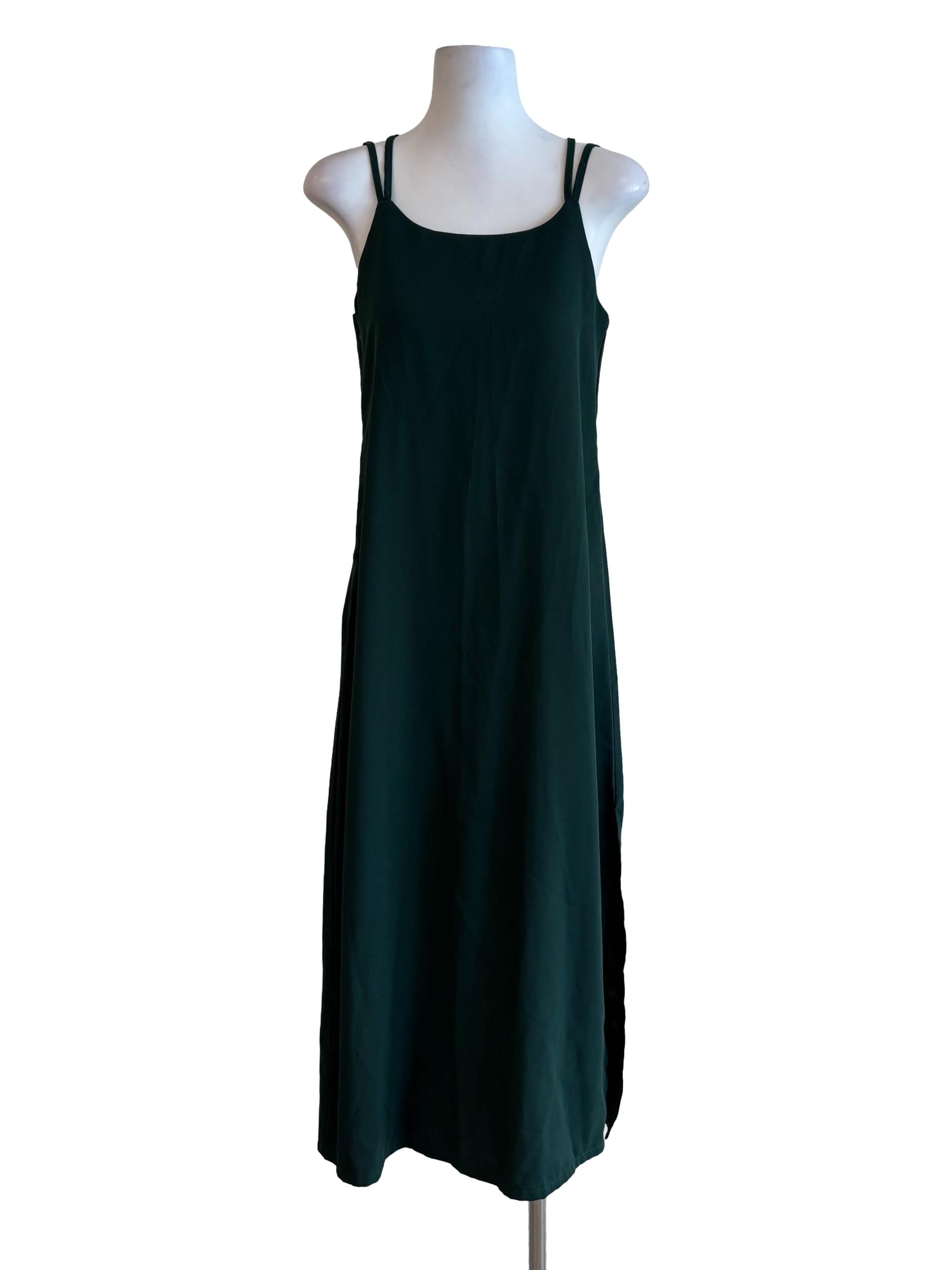 Emerald Green Sleeveless Slip Dress