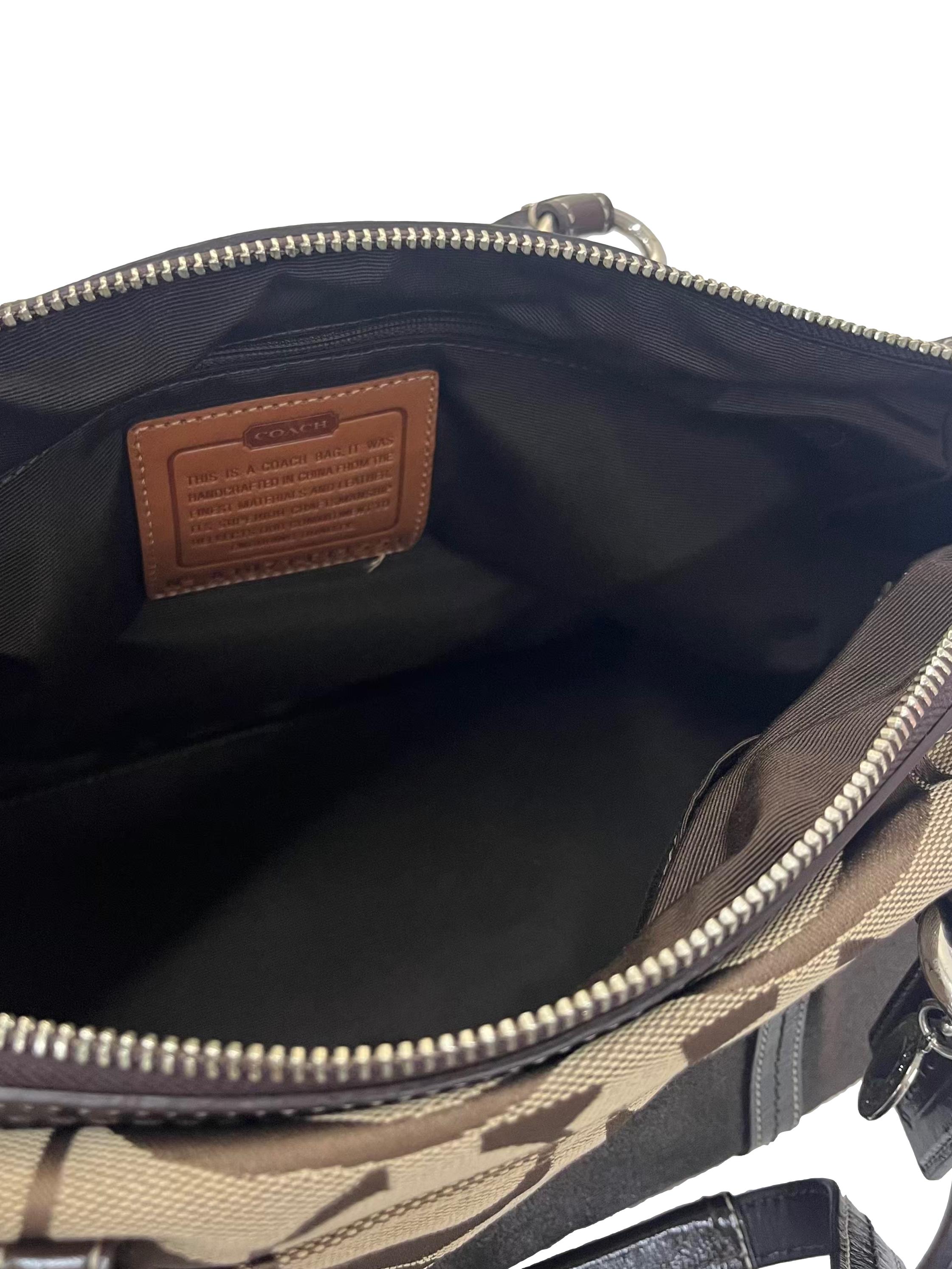Brown Signature Satchel Handbag CSN