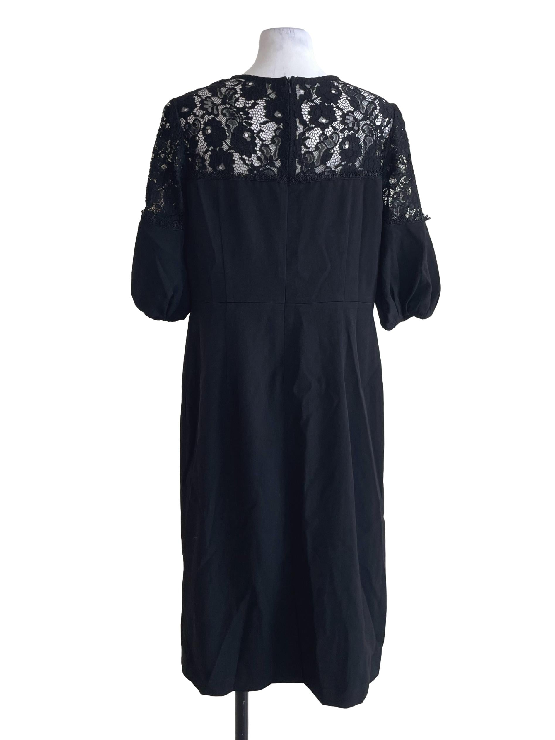 Black Lacy Neckline Dress