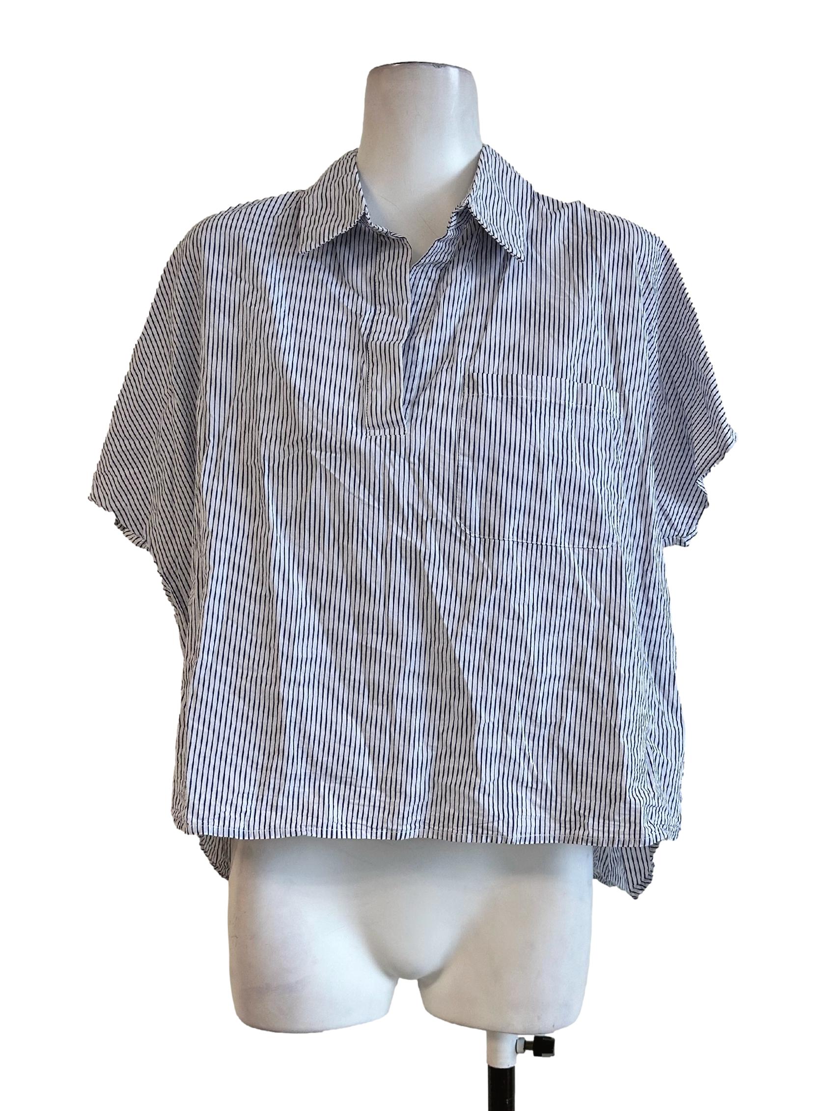 White Stripes Pattern Top