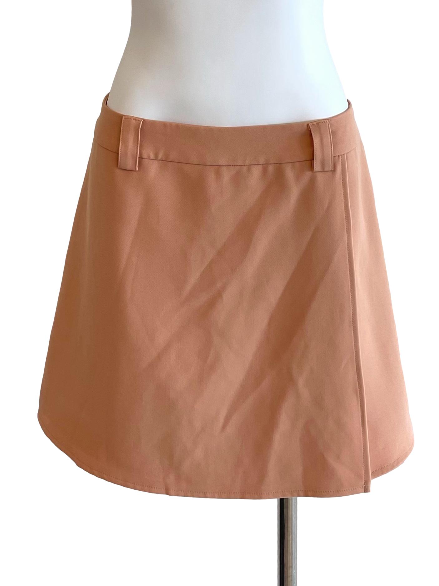 Light Tangerine A-Line Mini Skirt YHF