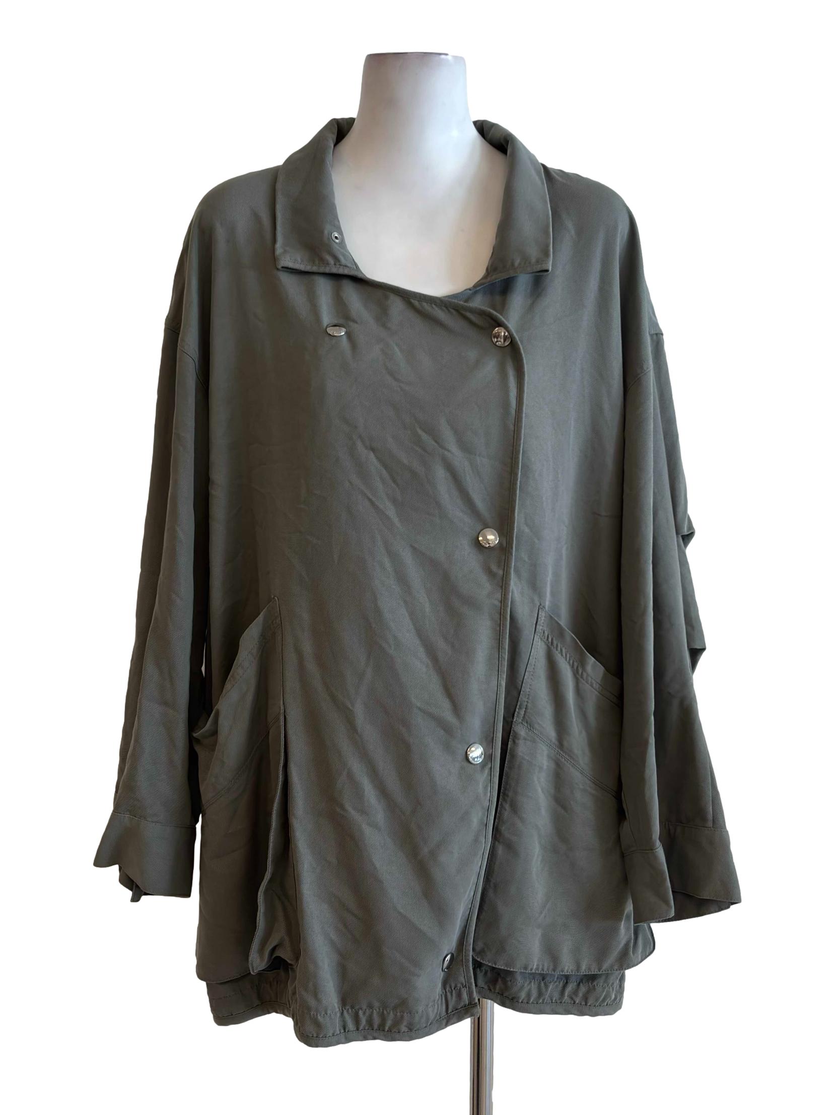 Crocodile Green Button Up Jacket