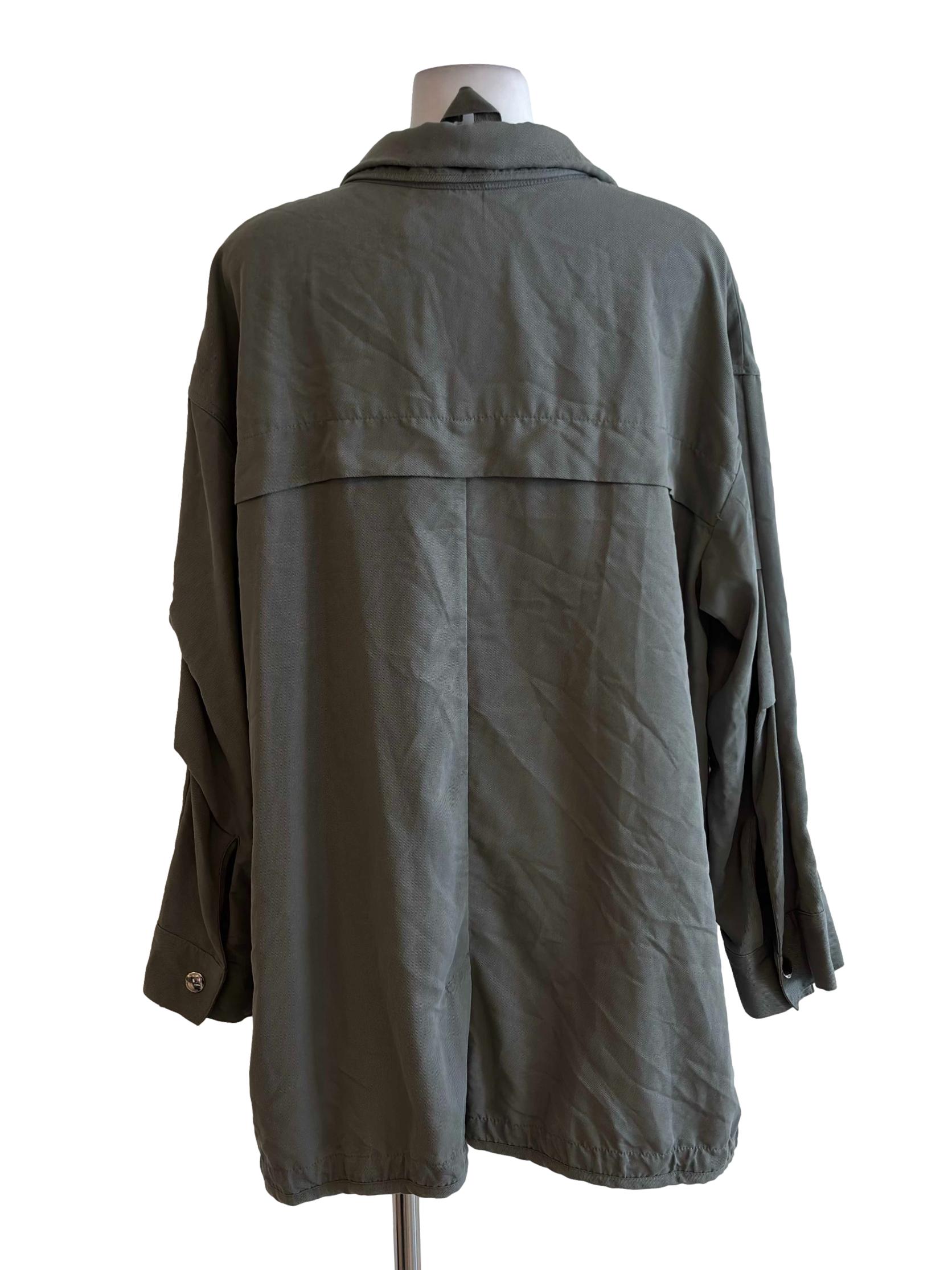 Crocodile Green Button Up Jacket