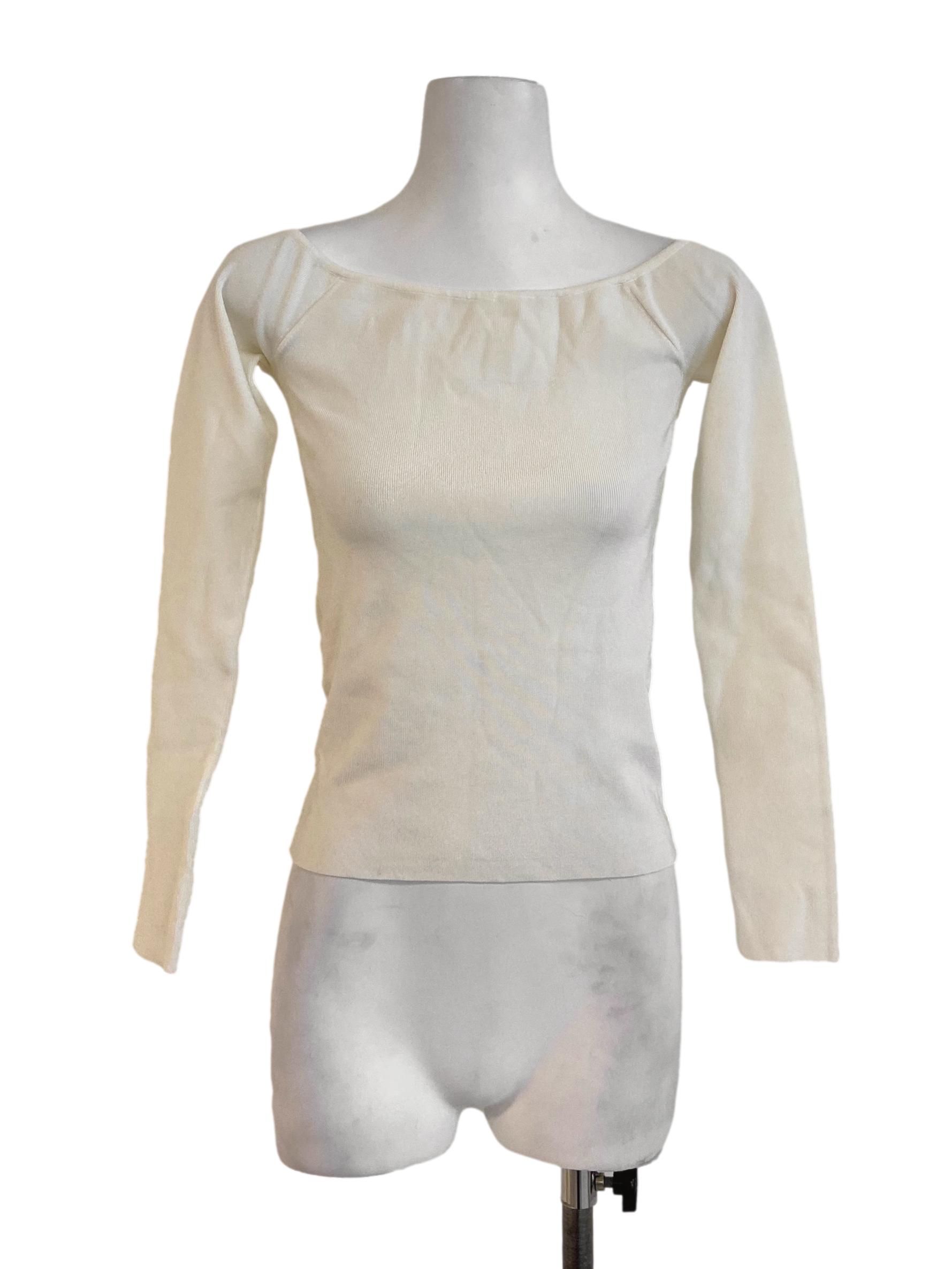 White Pencil Stripe Stretchable Top