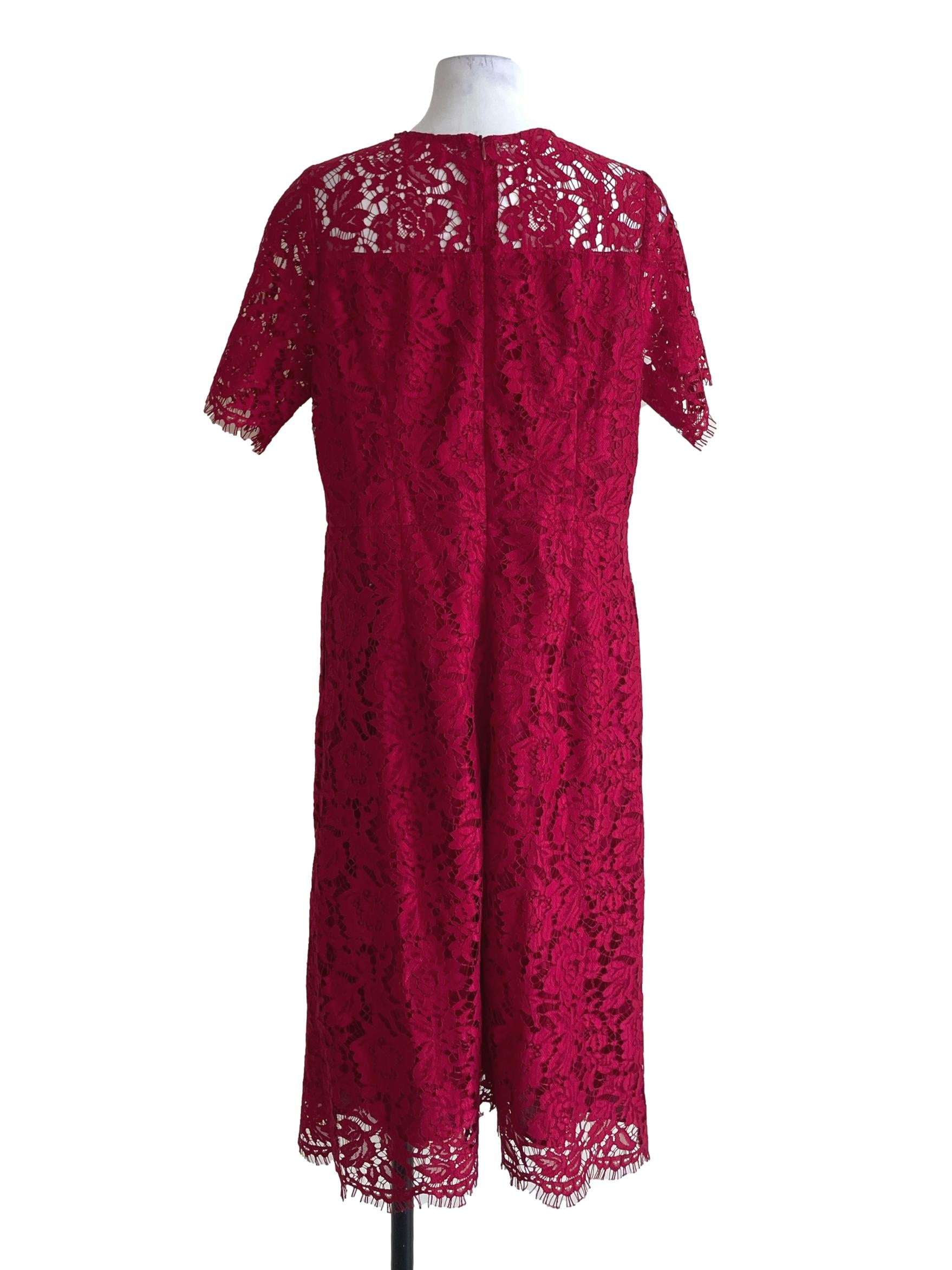Bright Red Lace Dress