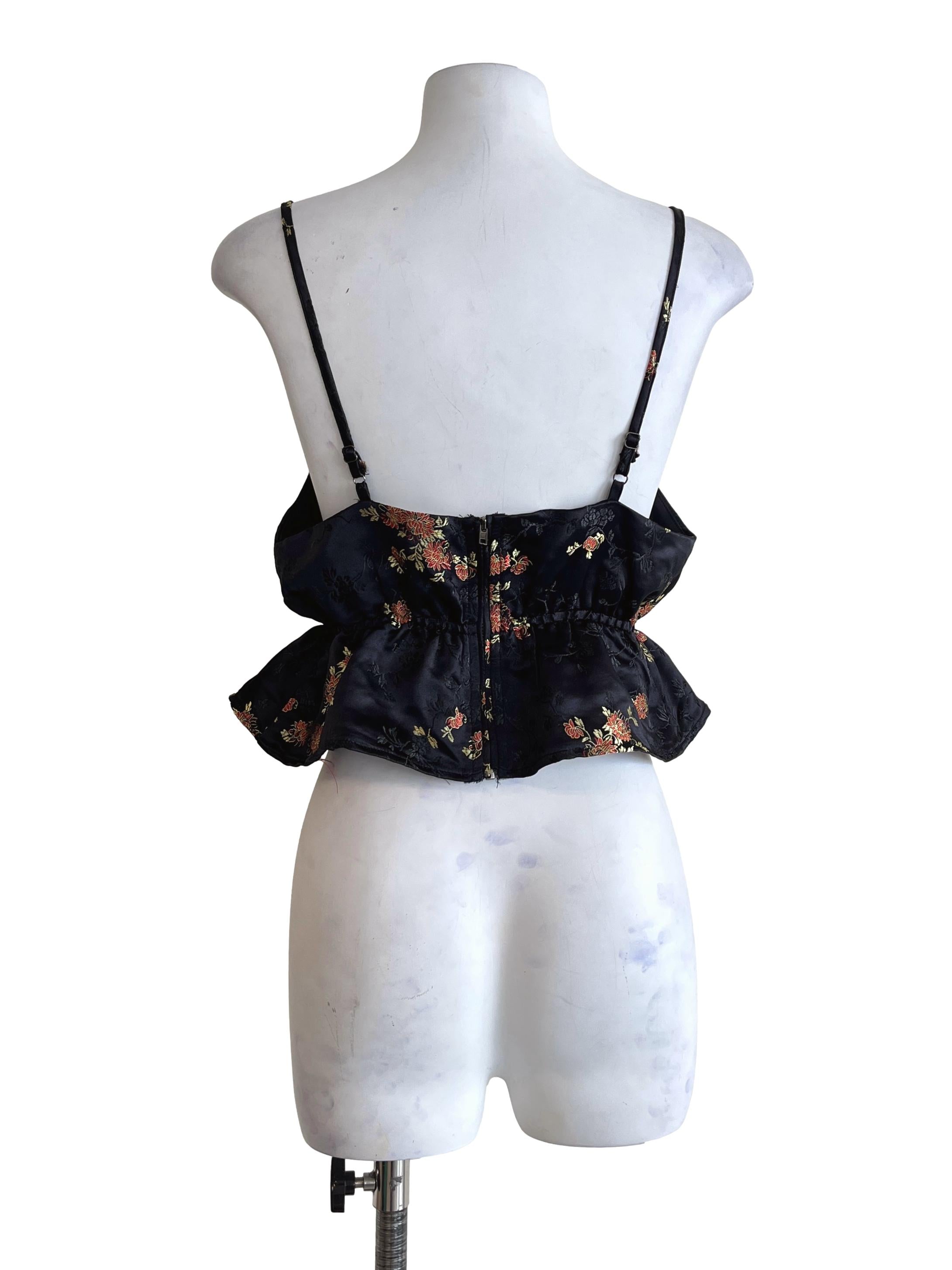 Ink Black Spaghetti Sleeveless Top YHF