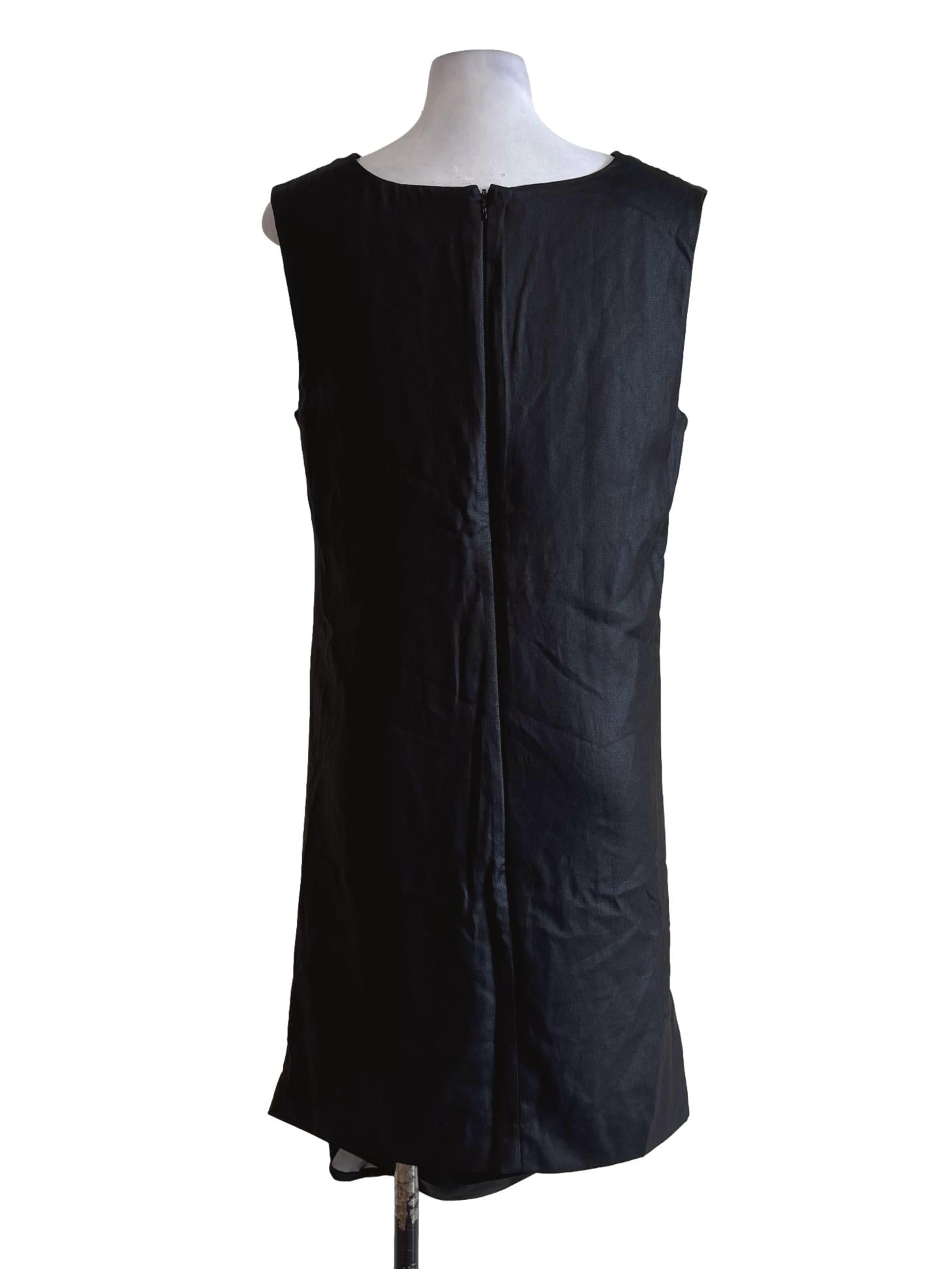 Black Shiny Sleeveless Dress