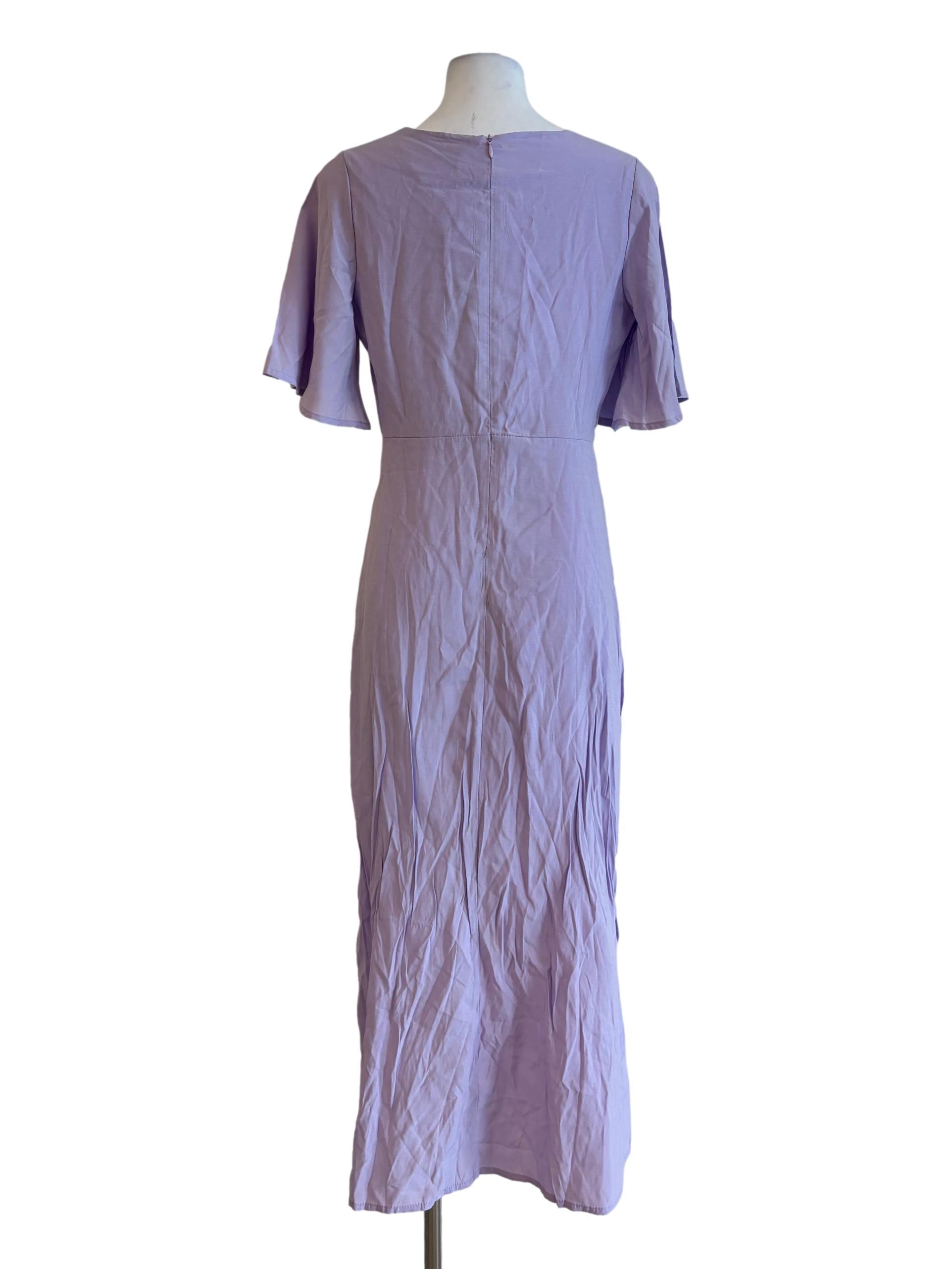Lavender Cotton Short Sleeve Dress