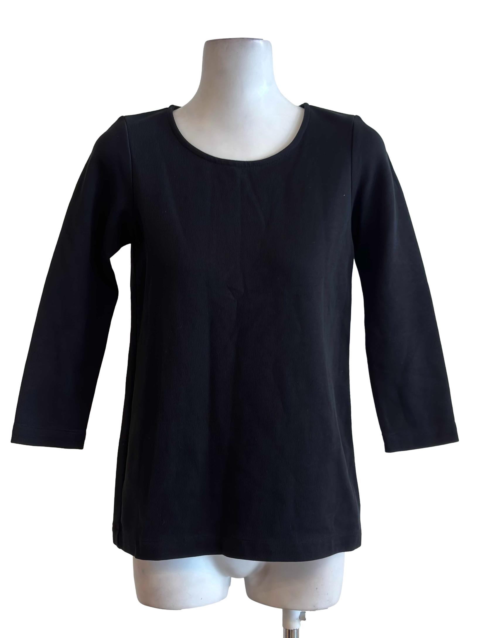 Jet Black Long Sleeve Top