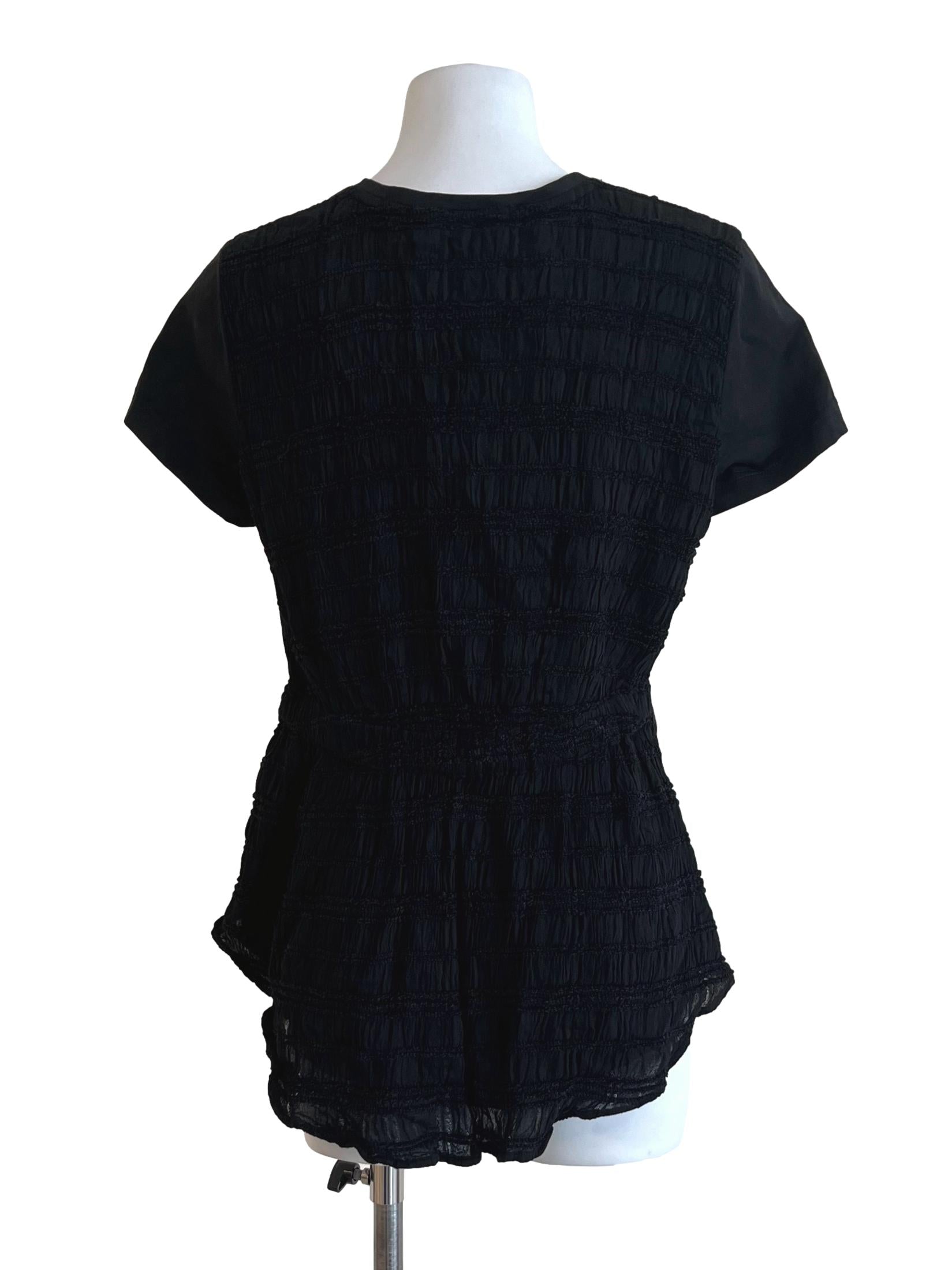 Onyx Black Textured Back Top
