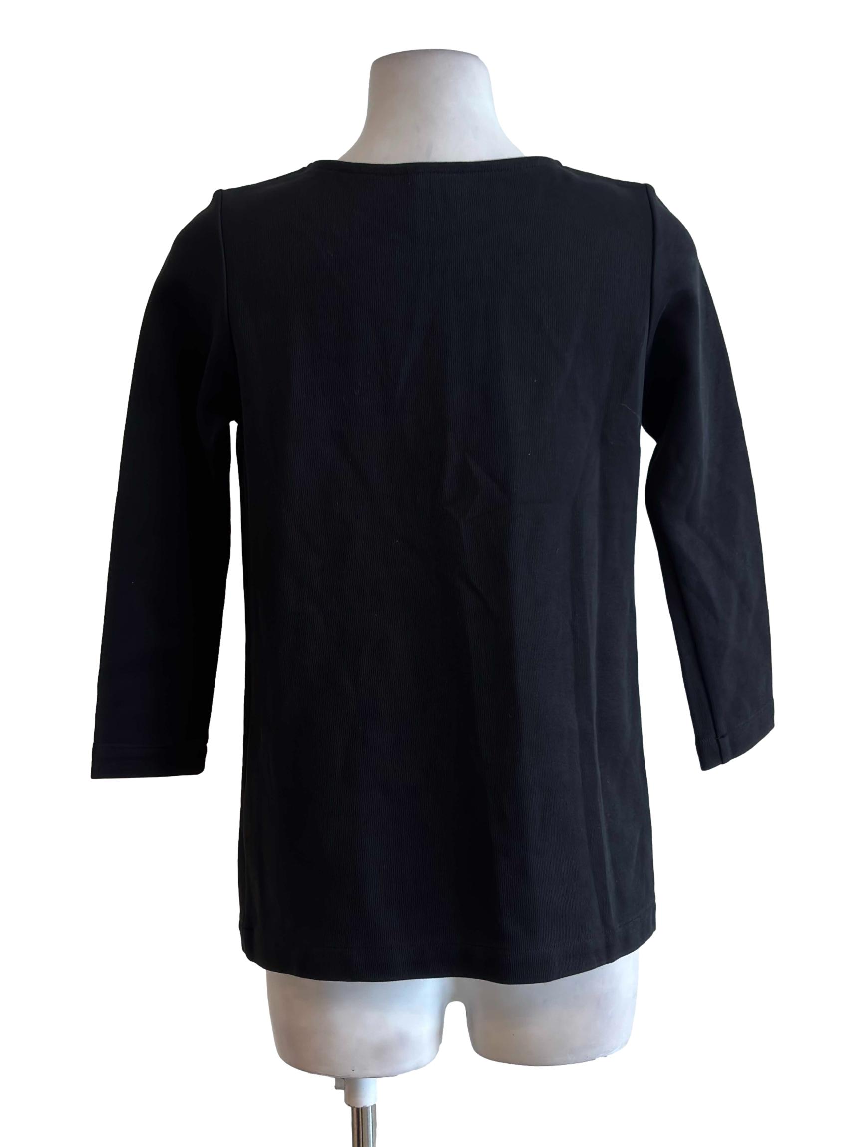 Jet Black Long Sleeve Top