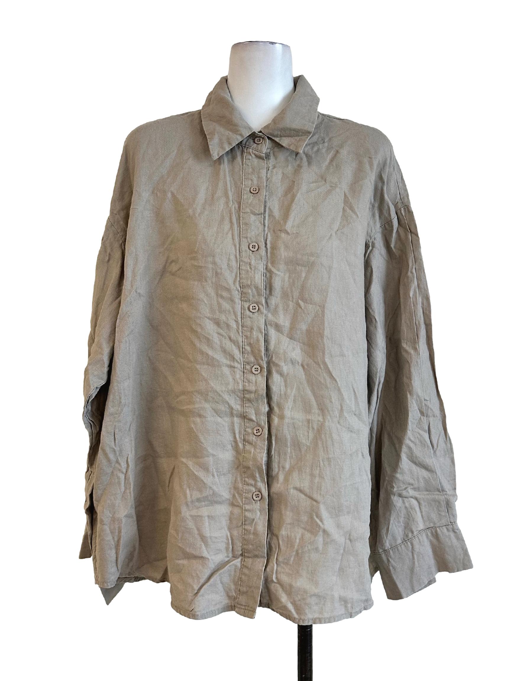 Tortilla Brown Collar Blouse TEM