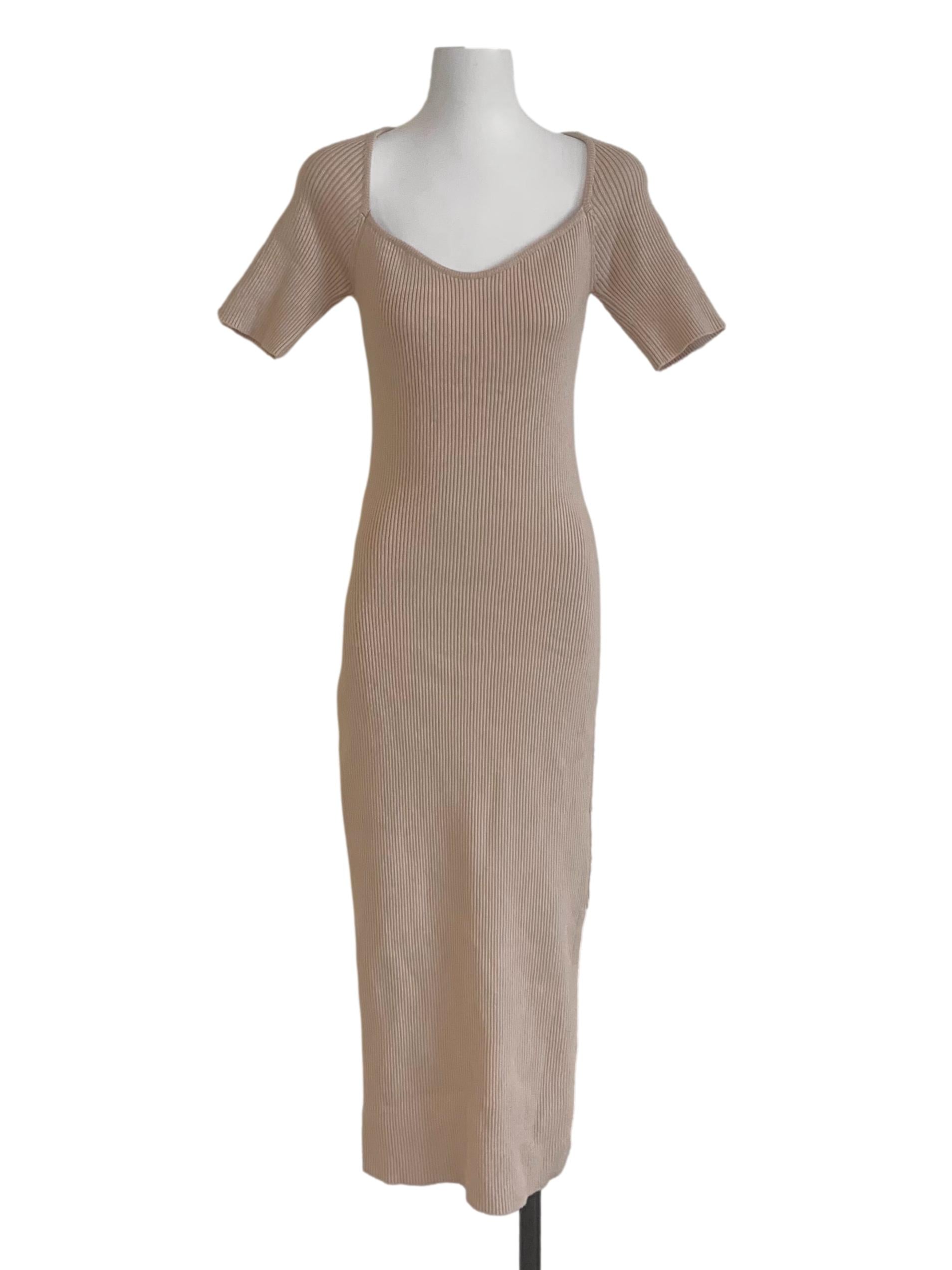 Latte Beige Bodycon Dress