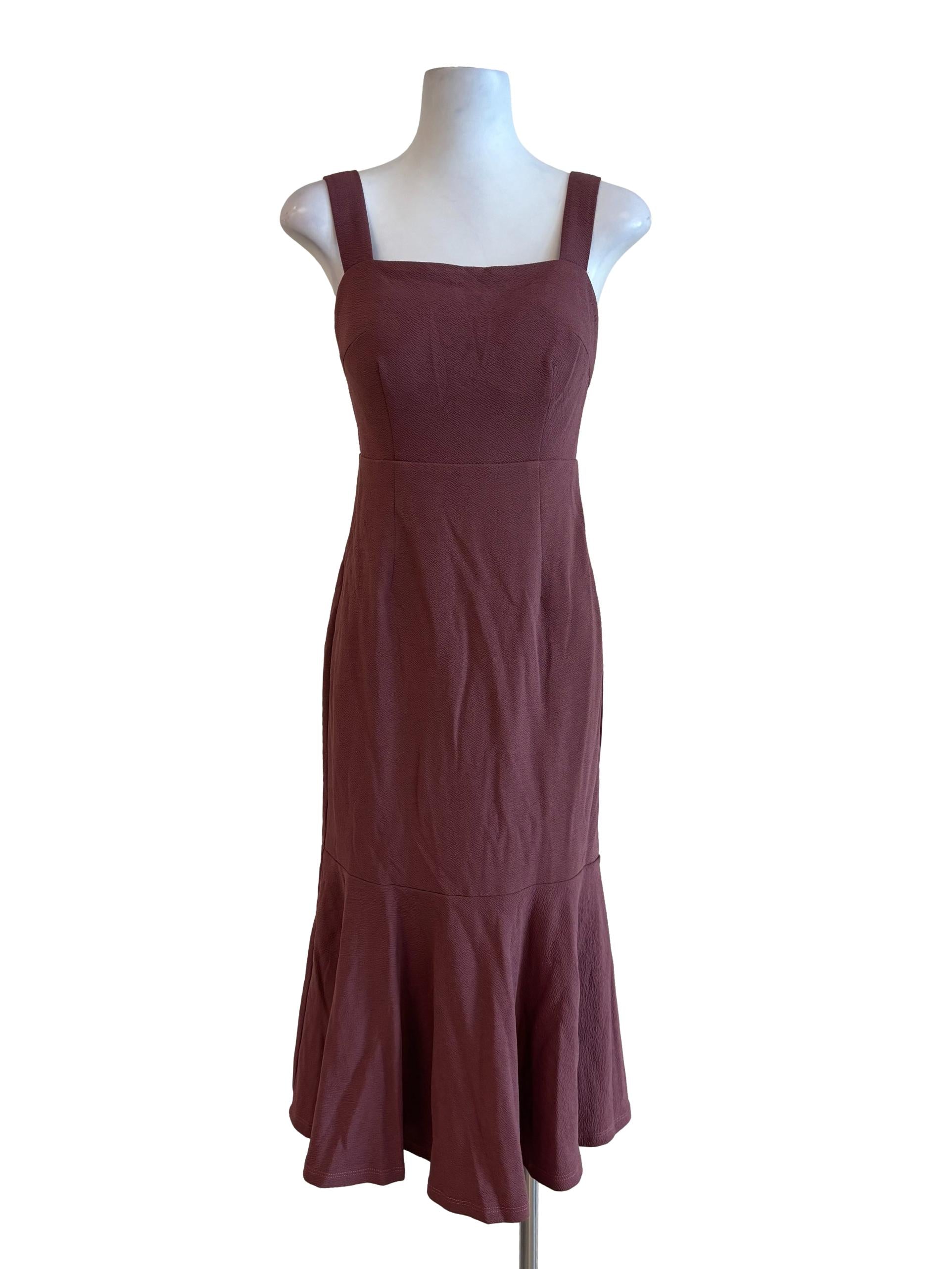 Plum Dropwaist Pencil Dress
