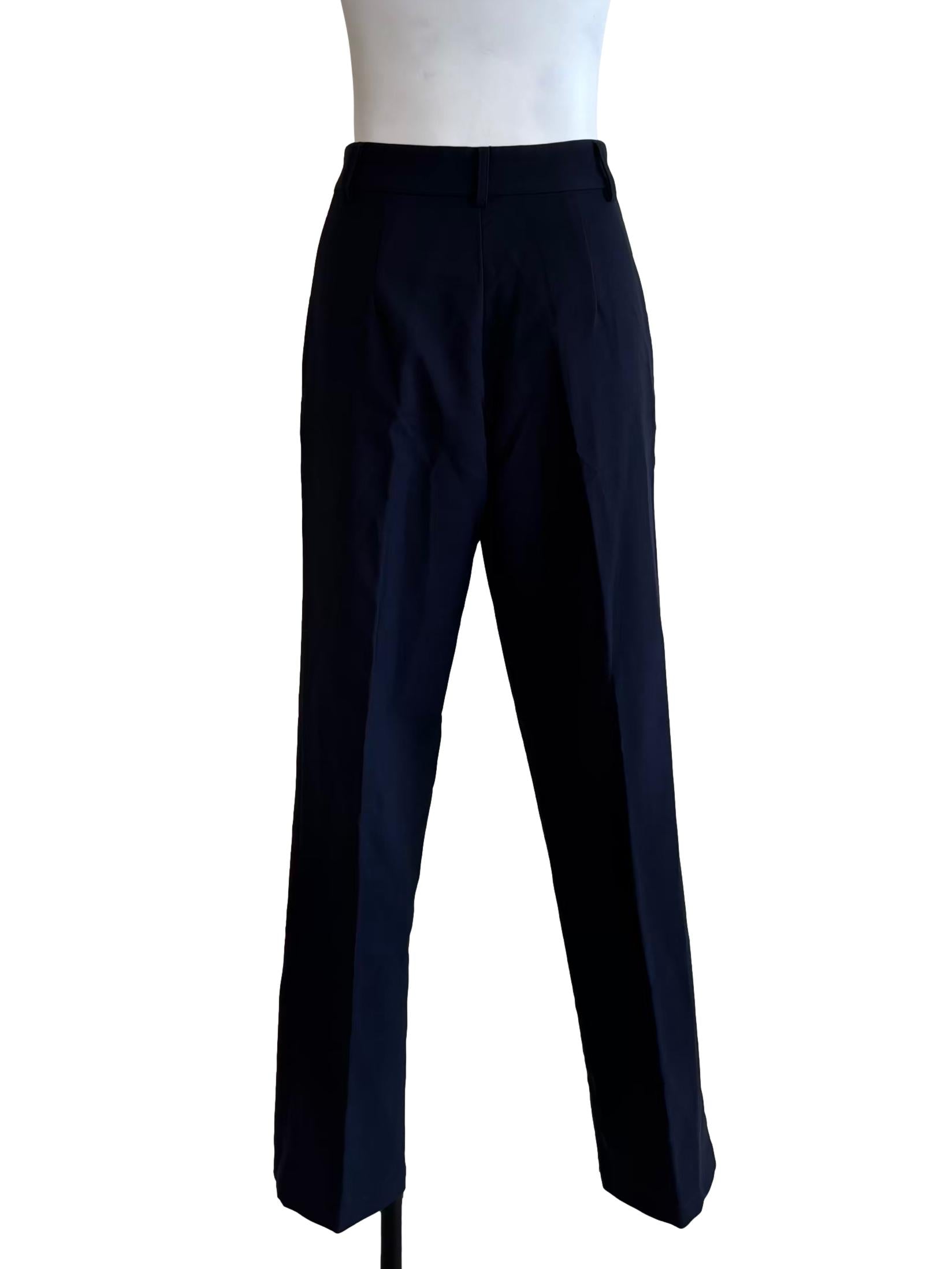 Navy Blue Slim Fit Pants