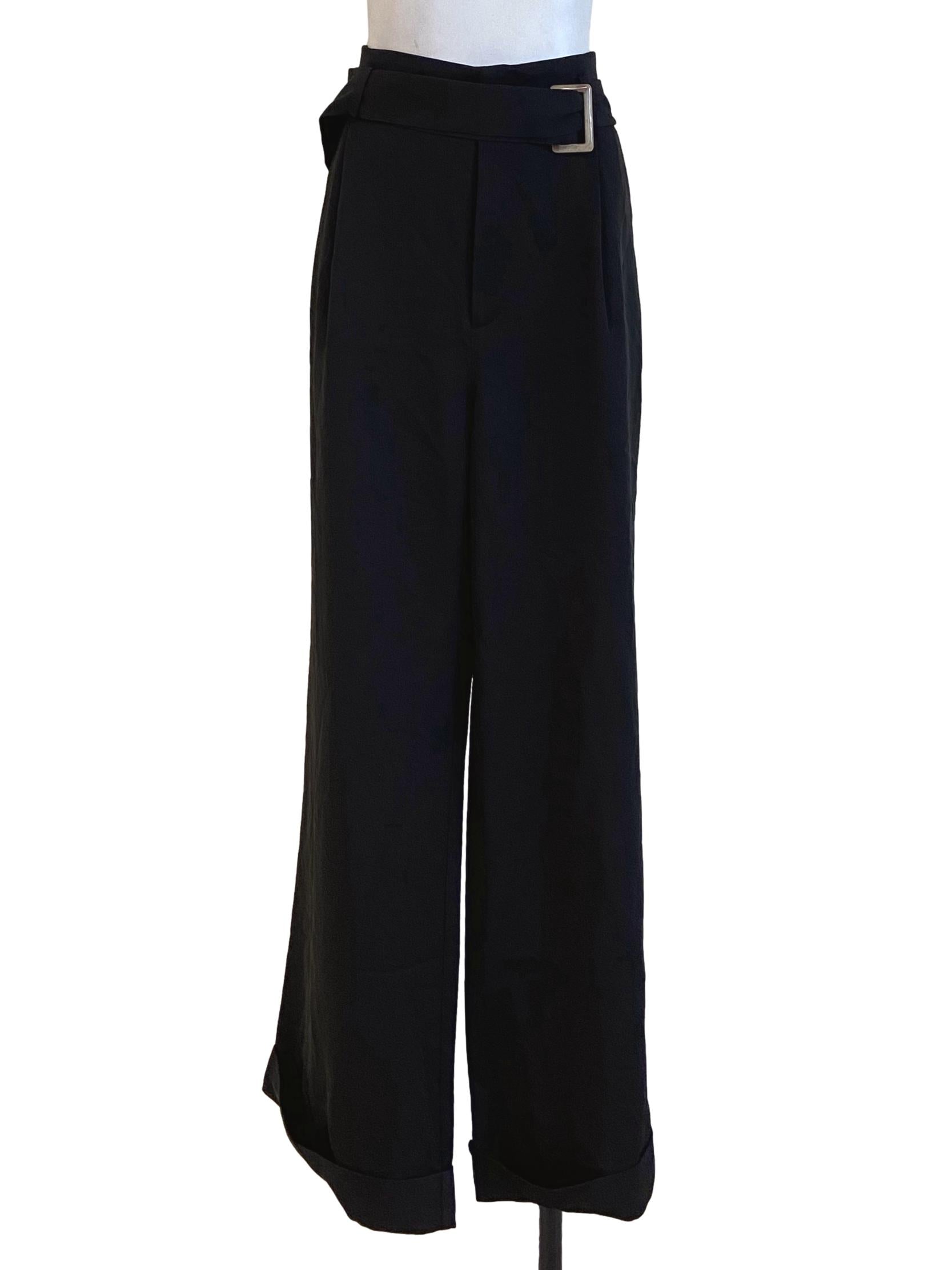 Black Twill Straight Formal Pants LB
