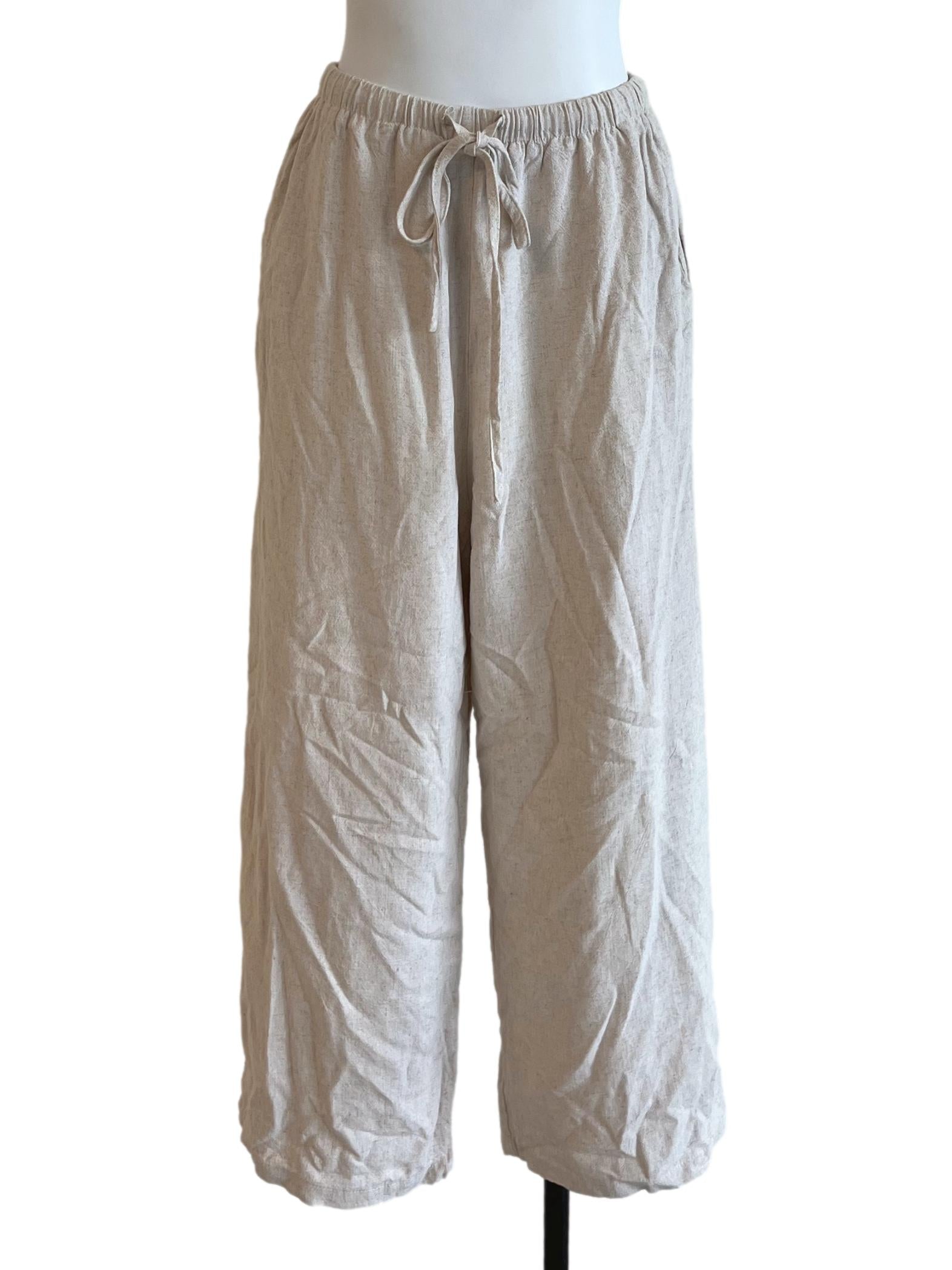 Alabaster White Casual Pants TWL