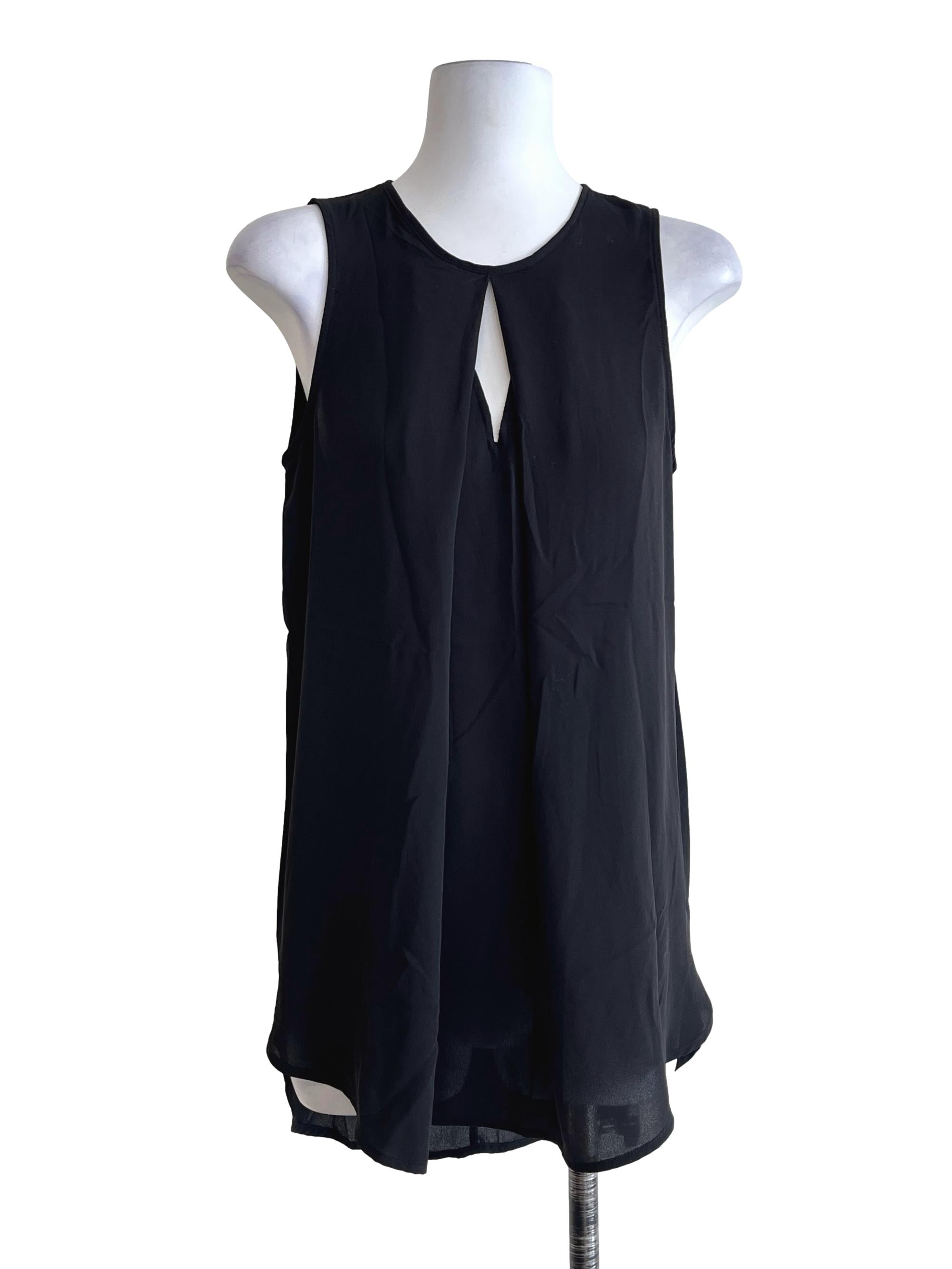Jade Black Halter Sleeveless Top