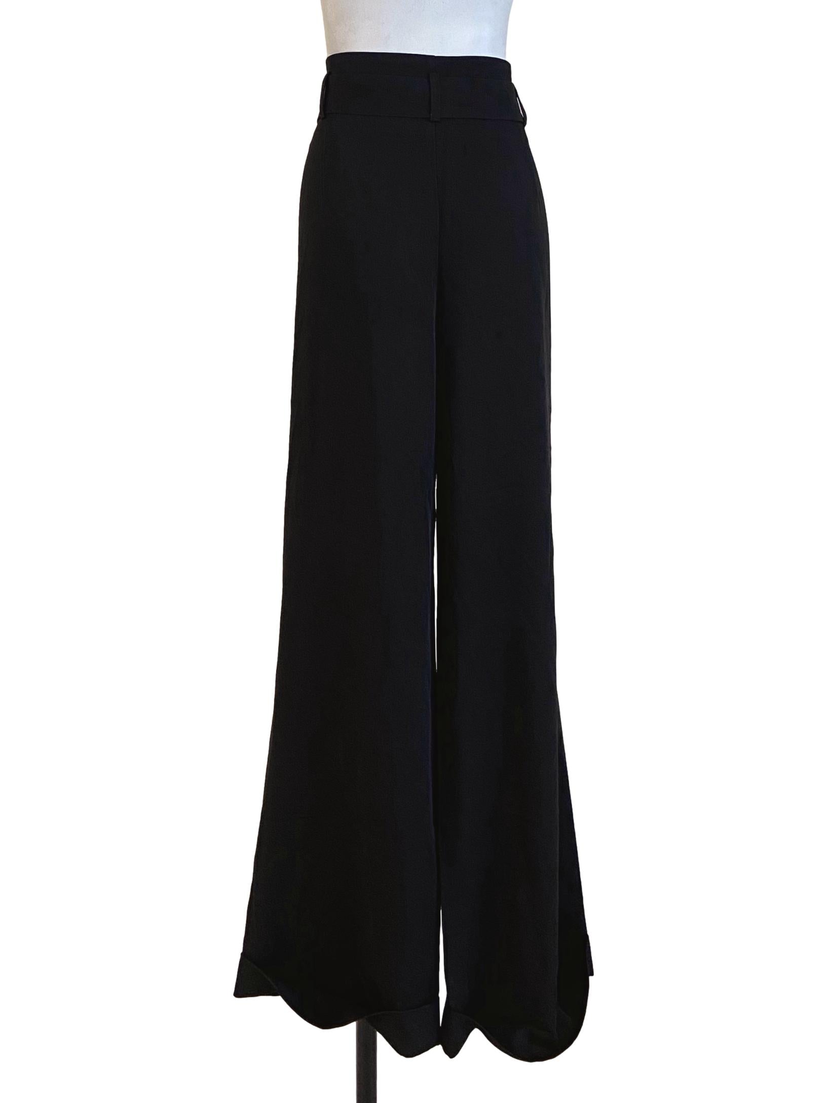 Black Twill Straight Formal Pants LB