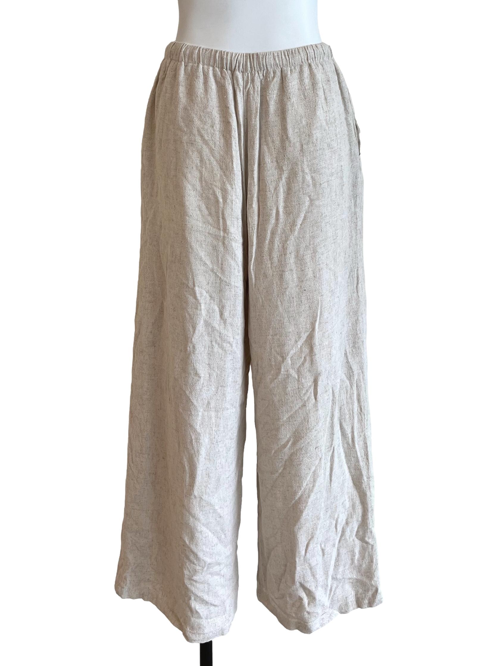 Alabaster White Casual Pants TWL