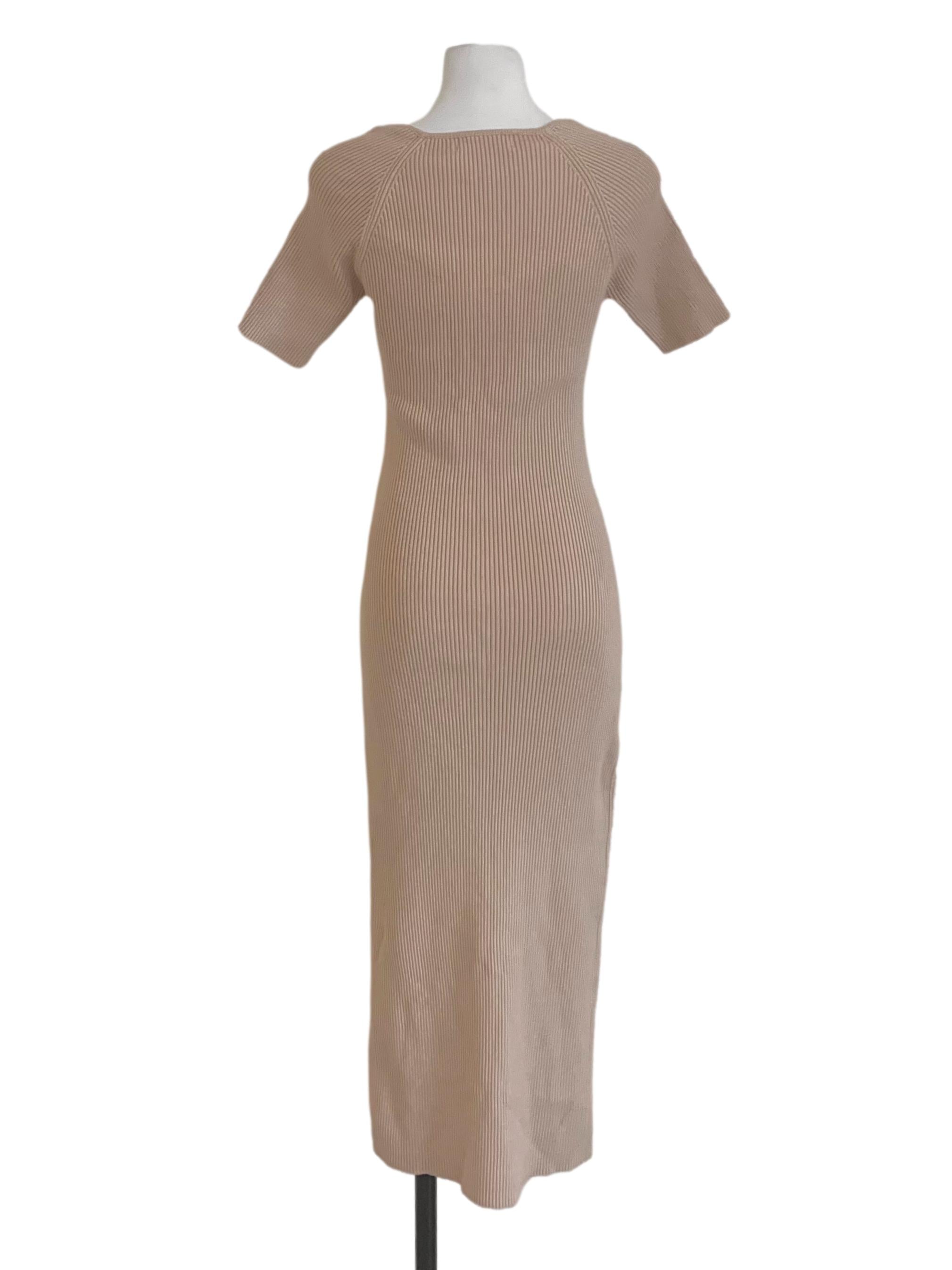 Latte Beige Bodycon Dress