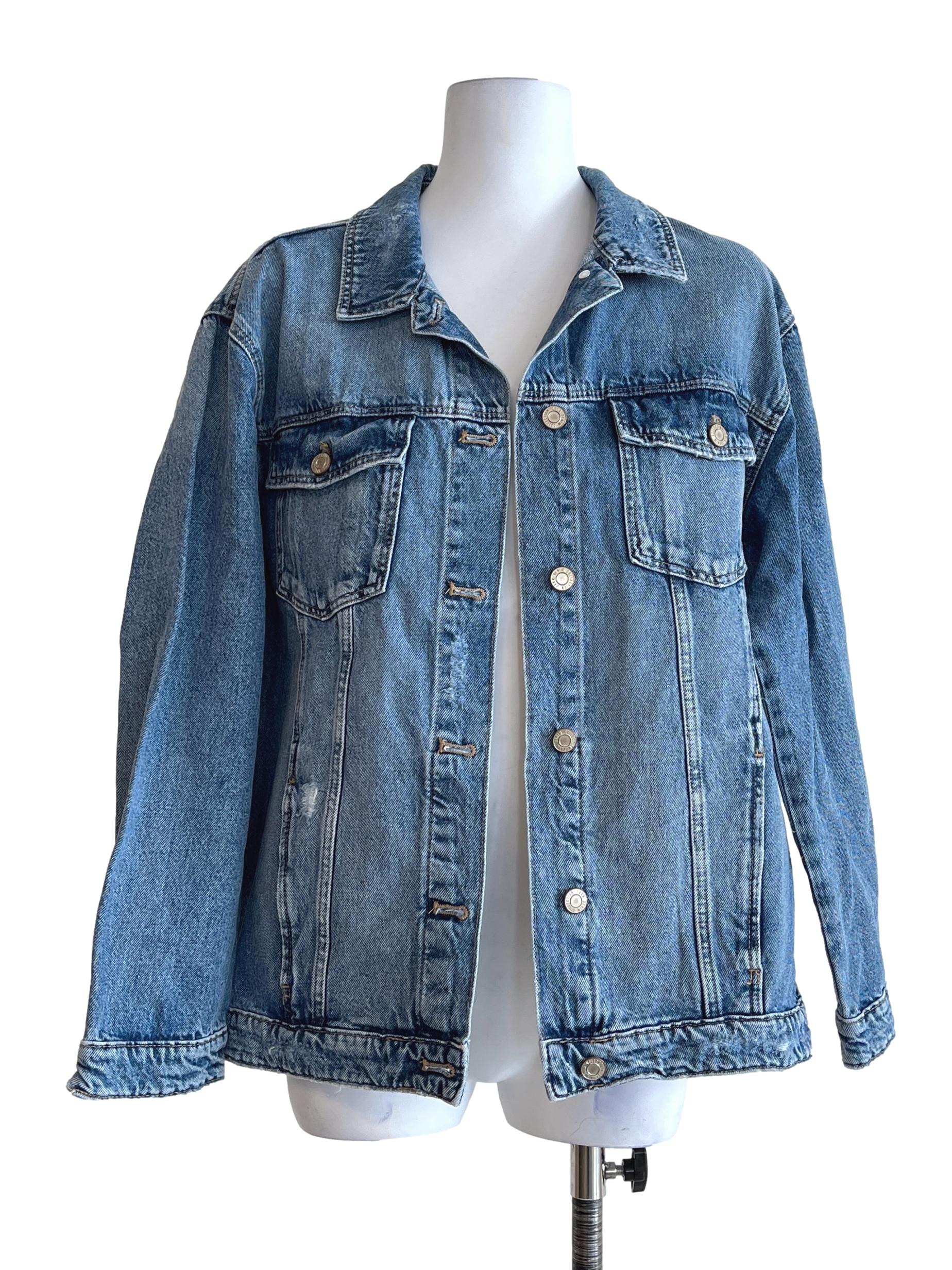 Stone Wash Blue Jeans Jacket