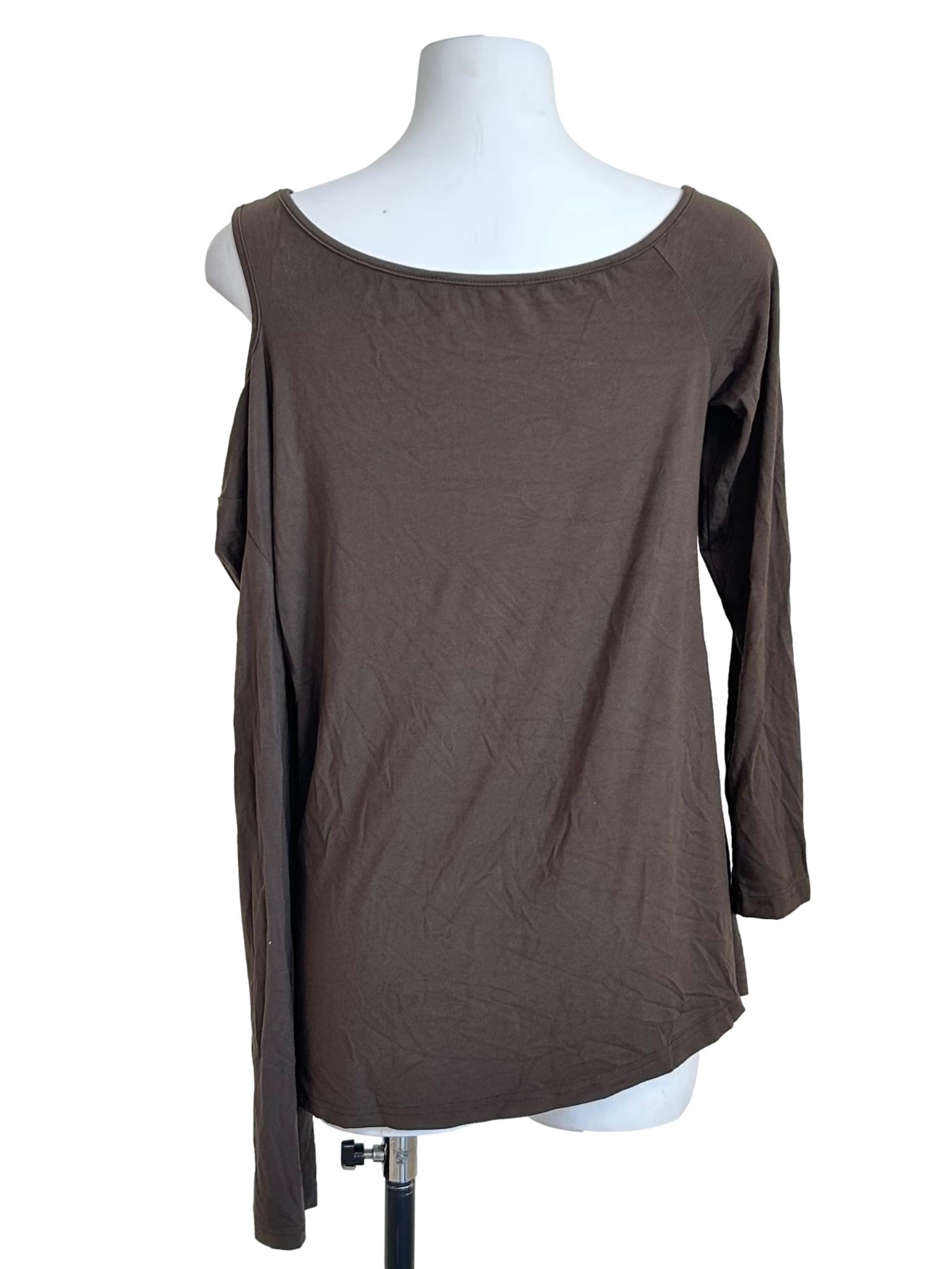 Cedar Brown Asymmetric Cut Out Top TTR