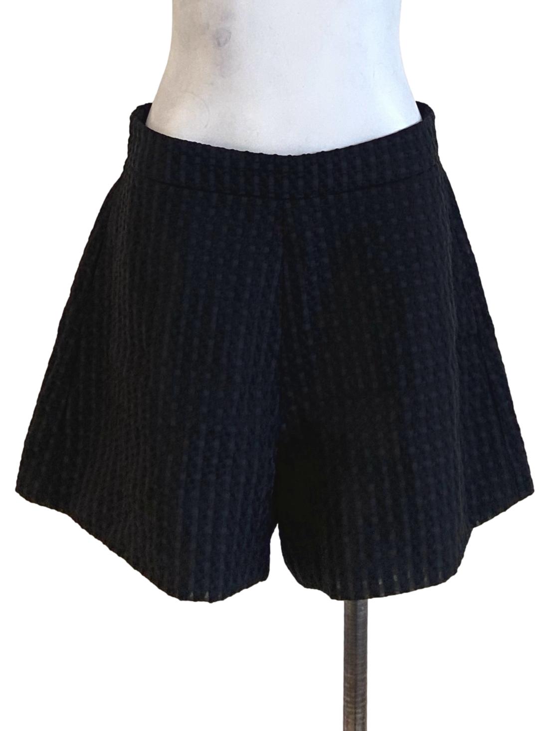 Black Tartan High Waist Shorts