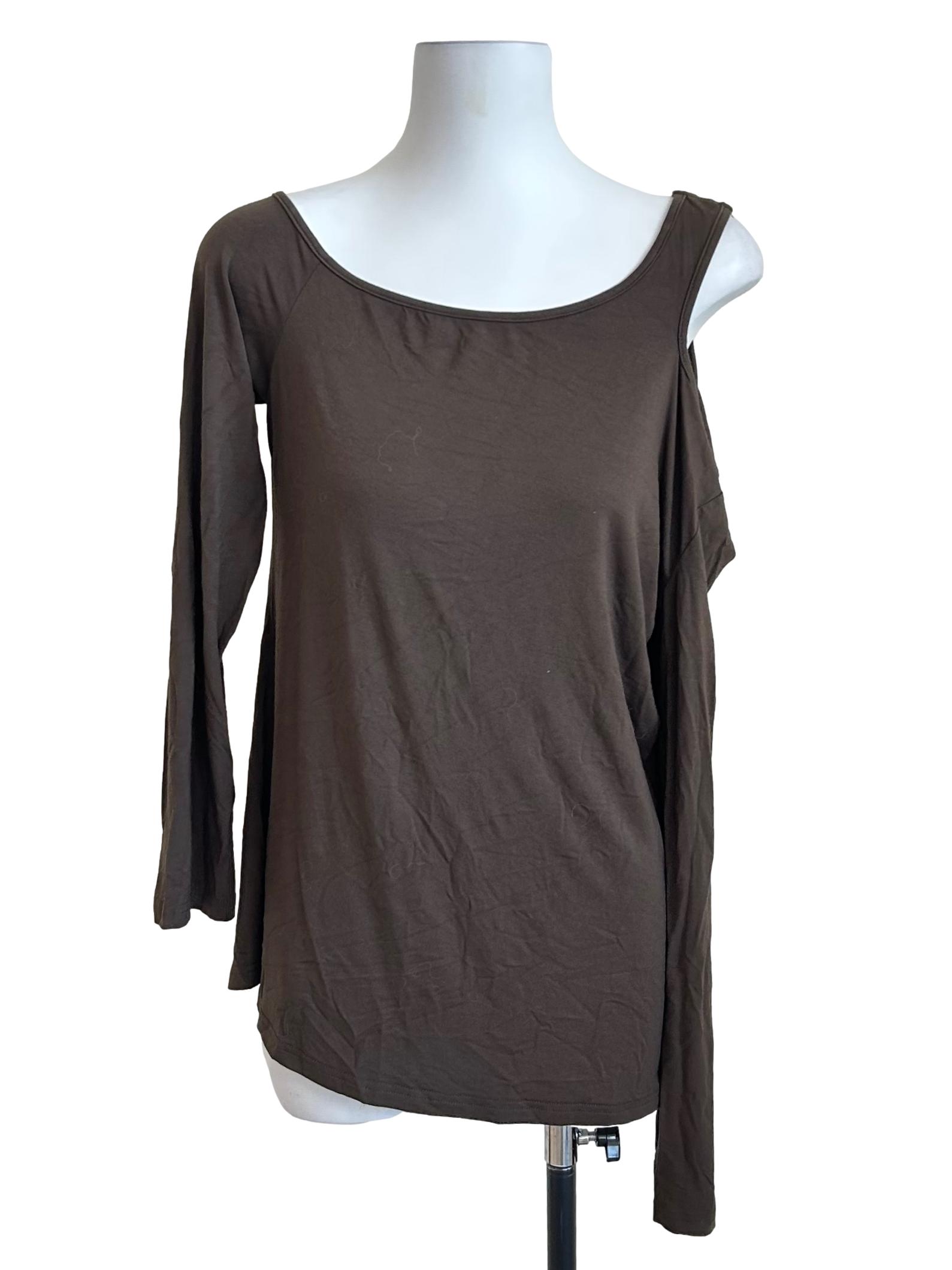 Cedar Brown Asymmetric Cut Out Top TTR