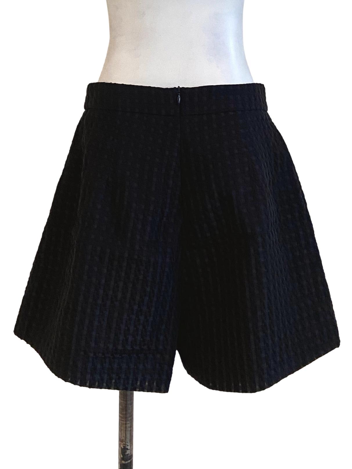 Black Tartan High Waist Shorts