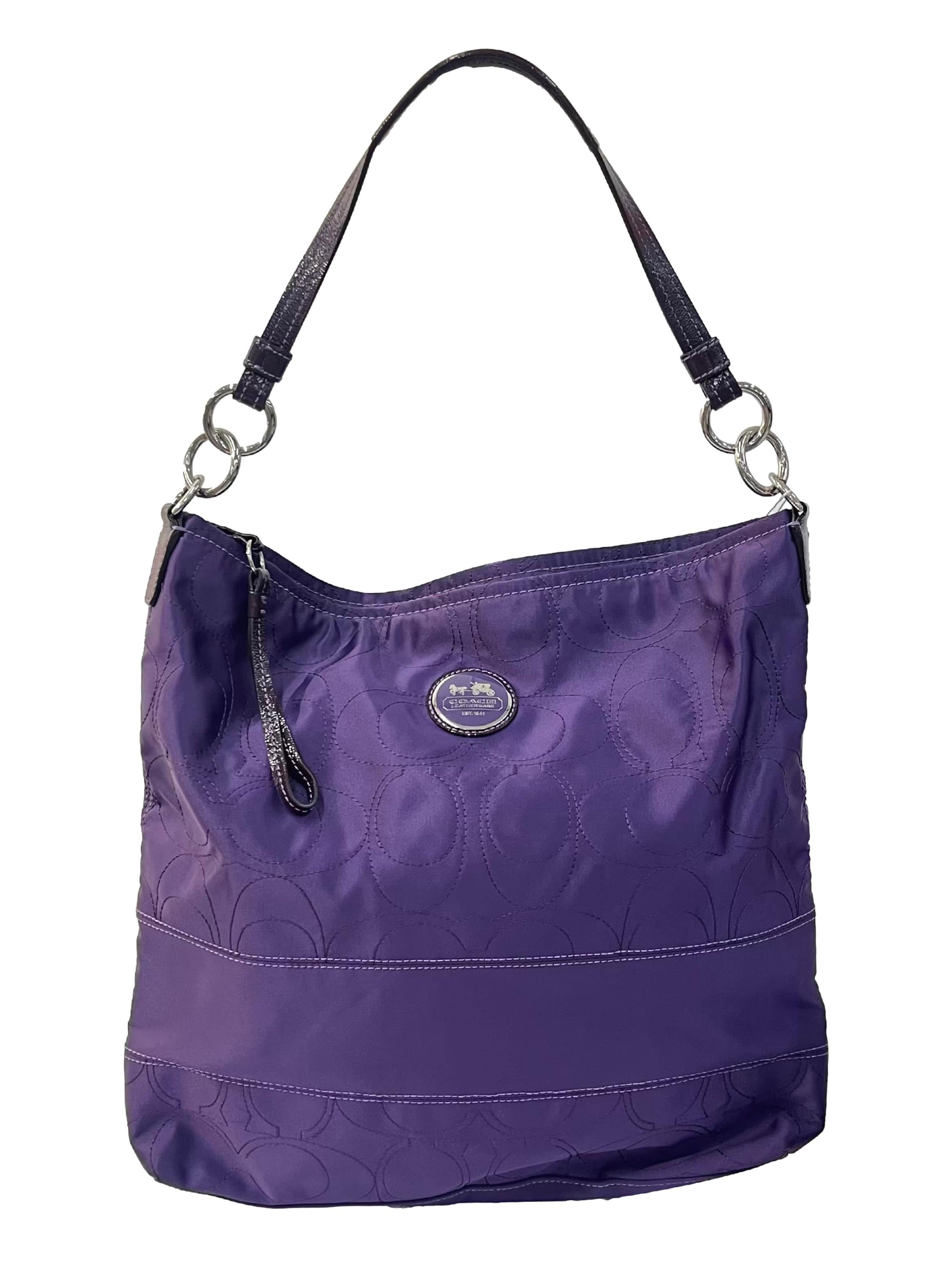 Purple Canvas Poppy Shoulder Bag CSN