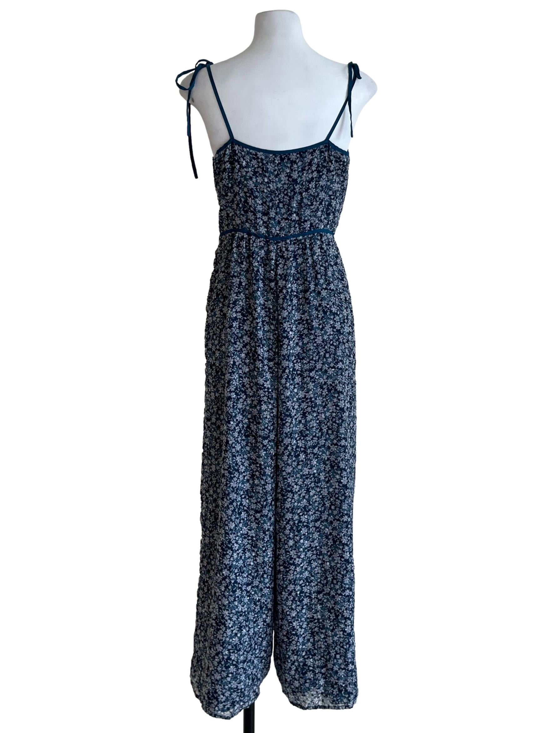 Ocean Blue Floral Jumpsuit