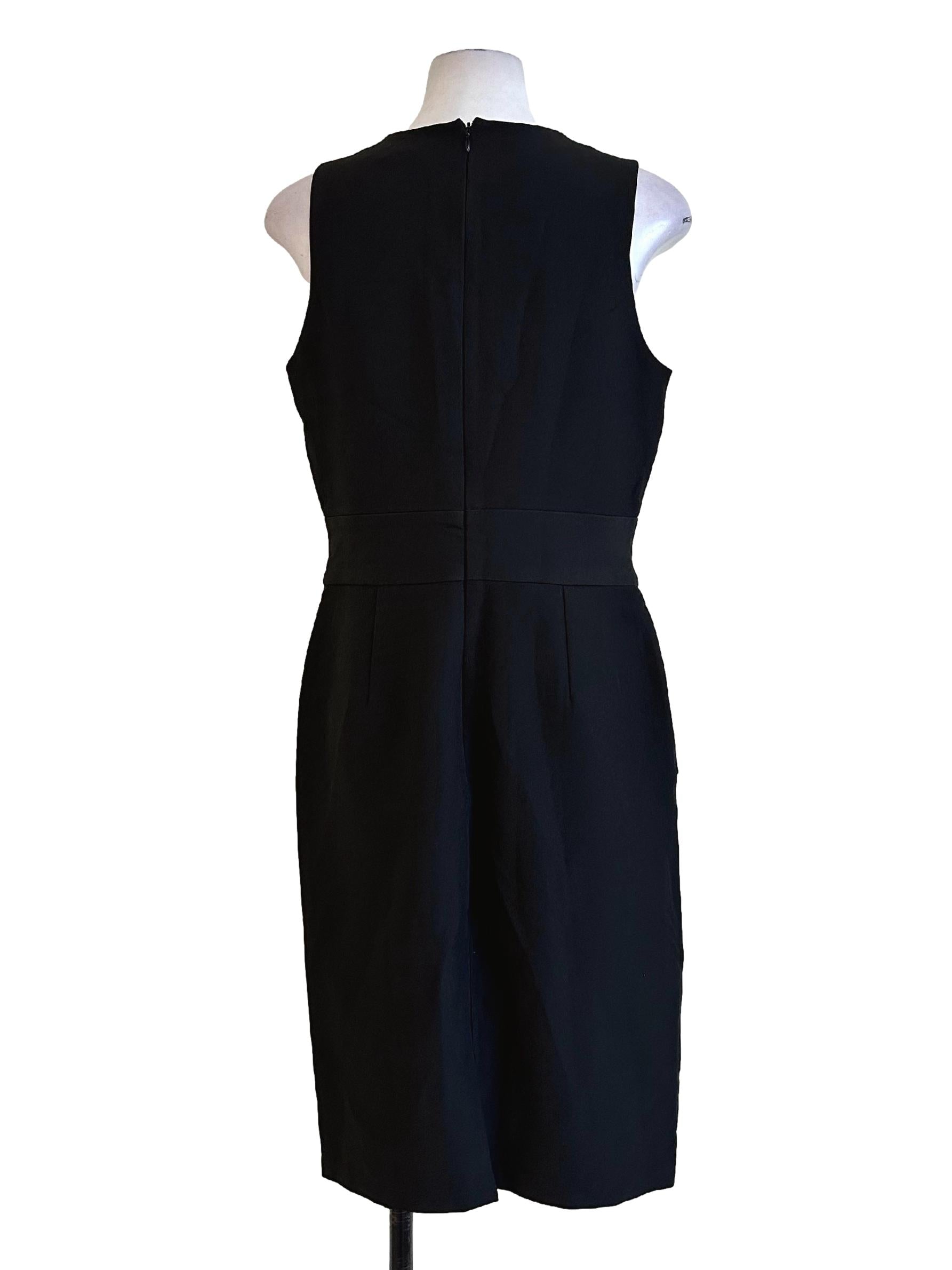 Black Peplum Midi Dress