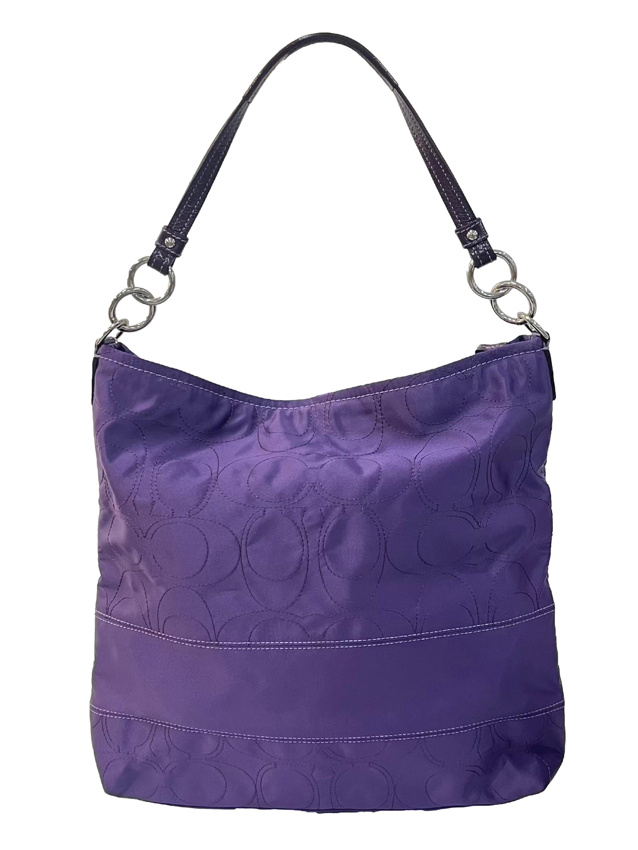 Purple Canvas Poppy Shoulder Bag CSN