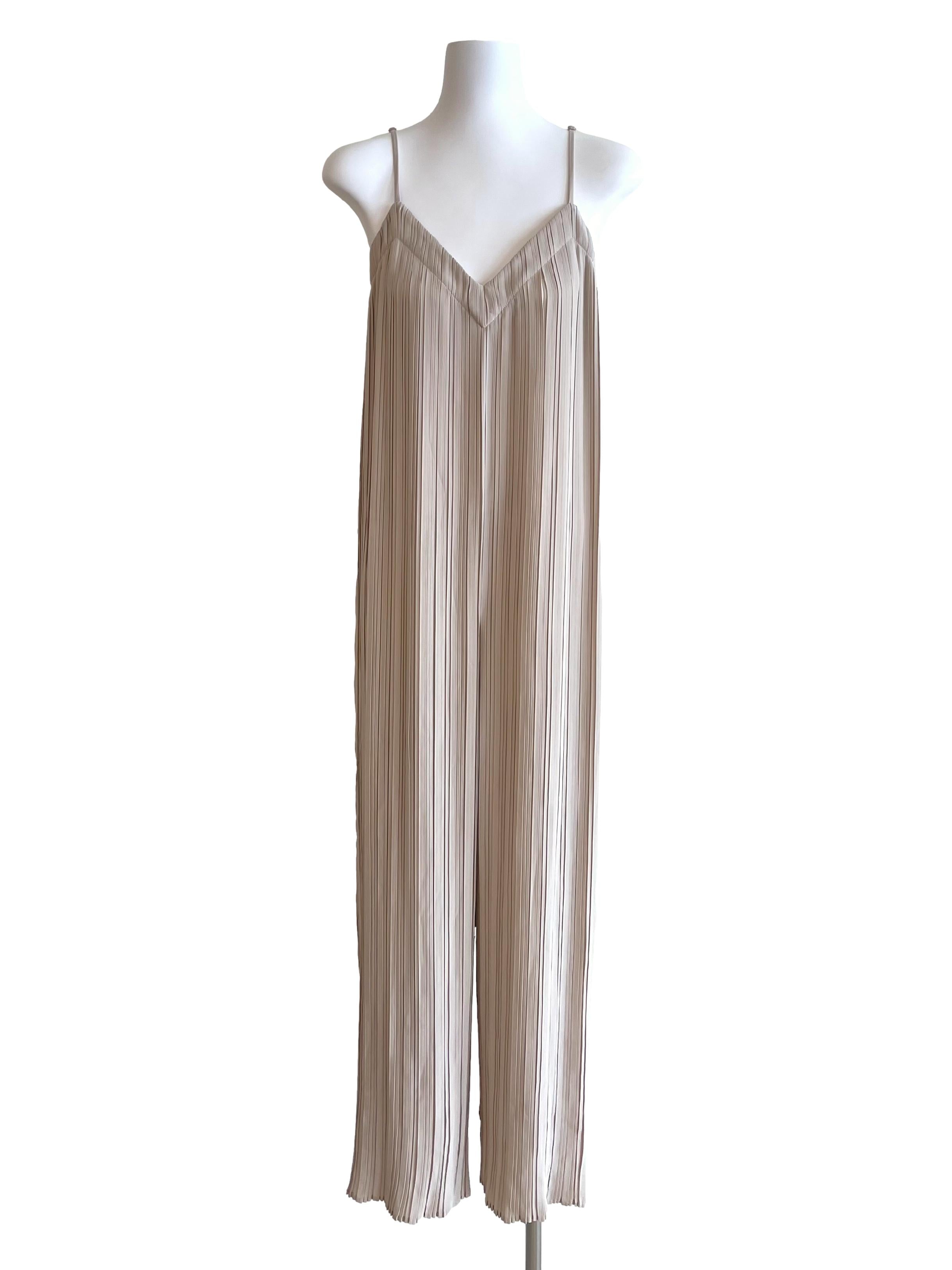 Ivory Accordion Cami Jumpsuit LB