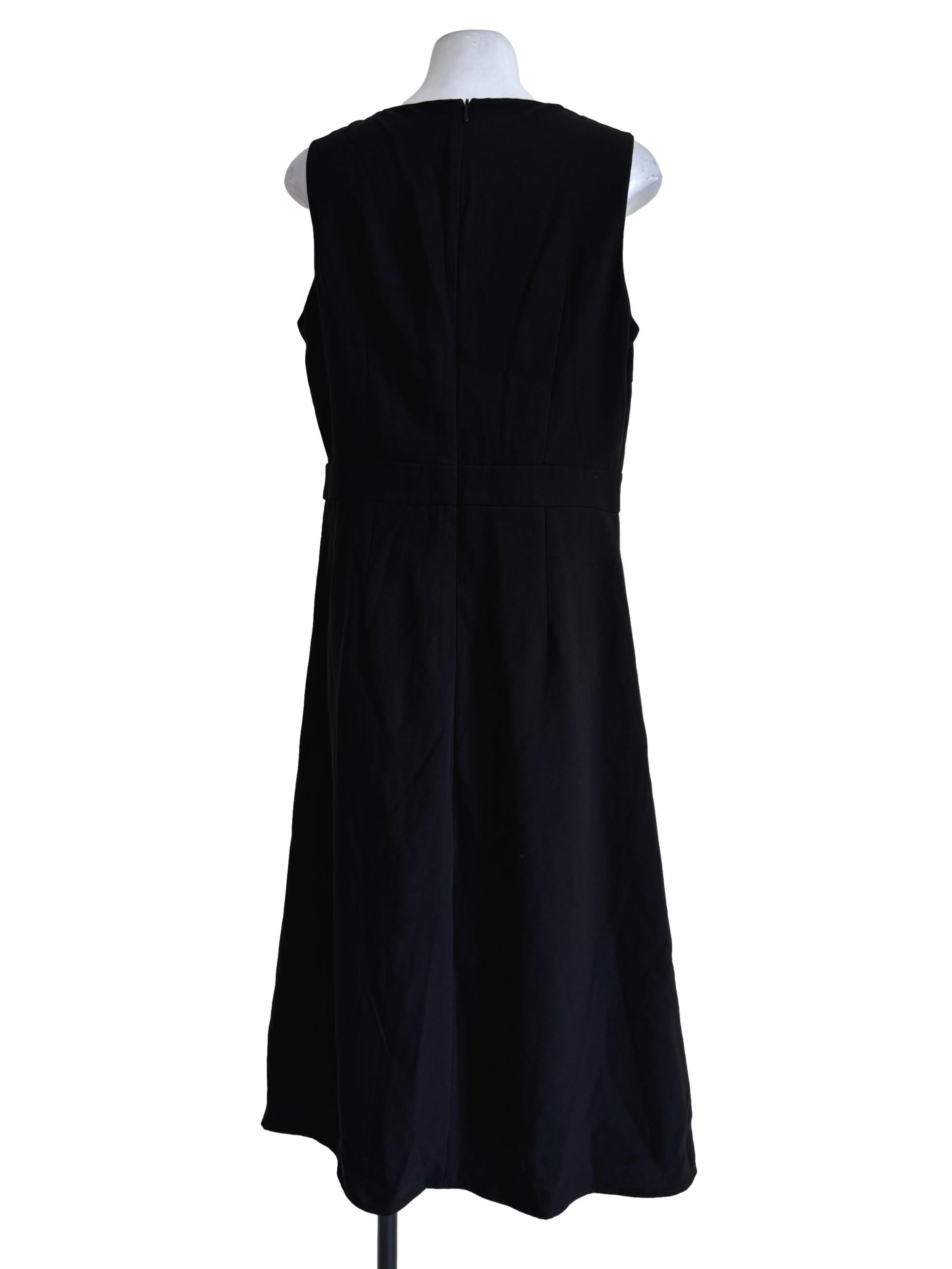 Black, Pink And White Side Pleated Dress