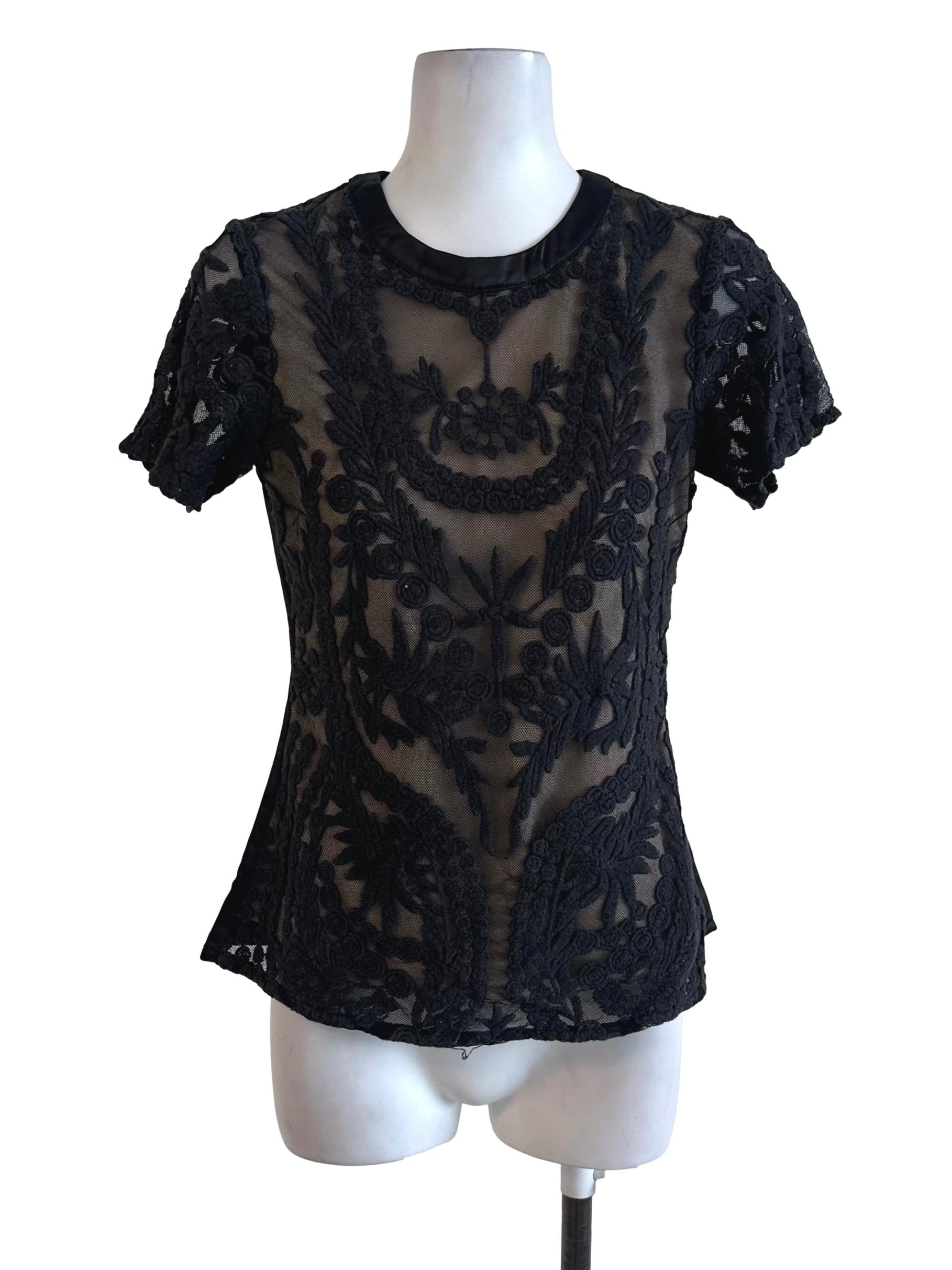 MDS Black Lace Top | REFASH